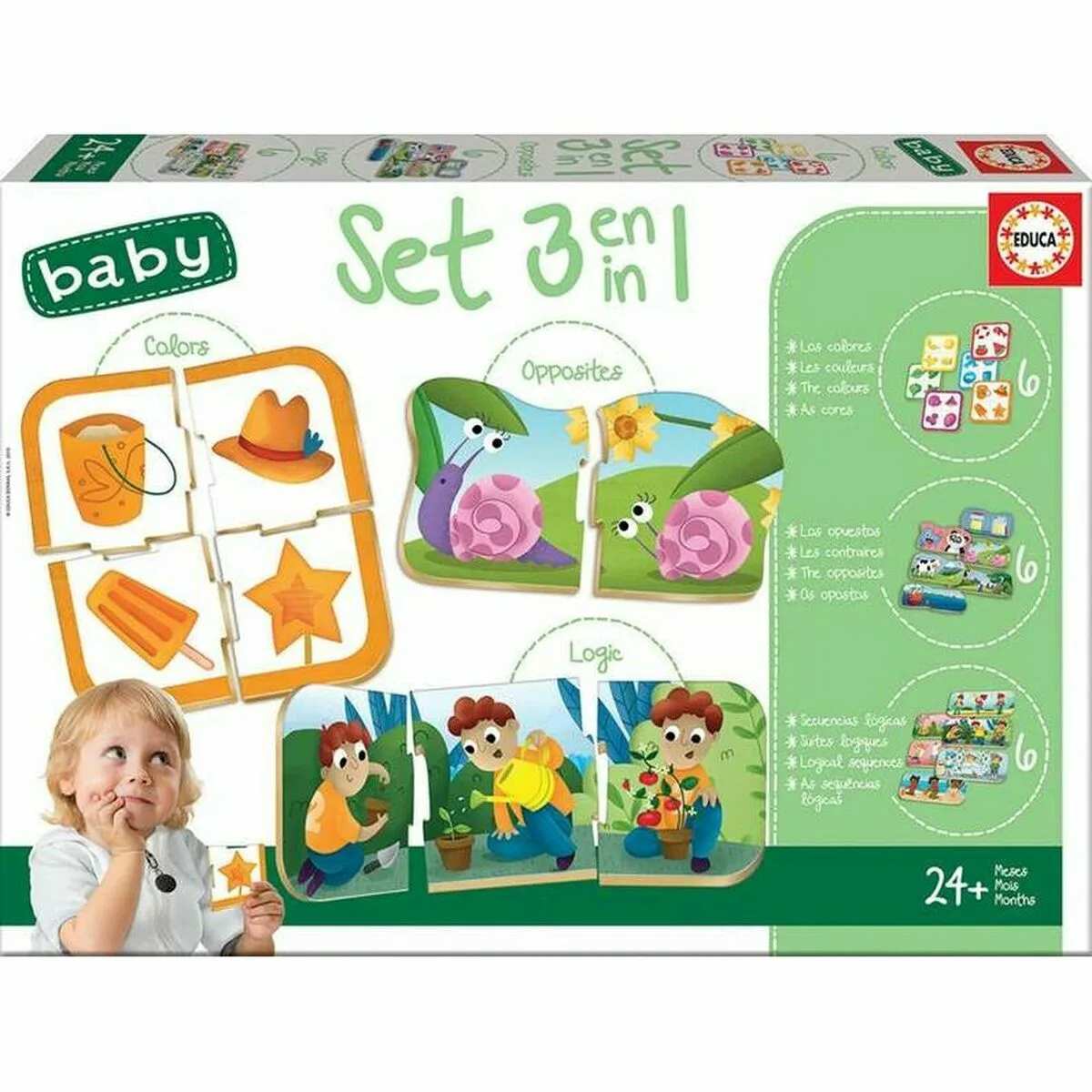 Puzzle educa 3 en 1 s718891063. Bienvenue dans l'ère du shopping conscient. Diaytar privilégie des produits avec une éthique et un impact positif.