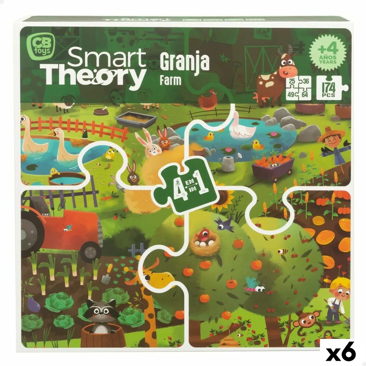 Puzzle enfant colorbaby 4 en 1 174 pieces ferme 68 x 68 cm 6 unites s890040938. Diaytar, c'est la rencontre parfaite entre modernité et authenticité.