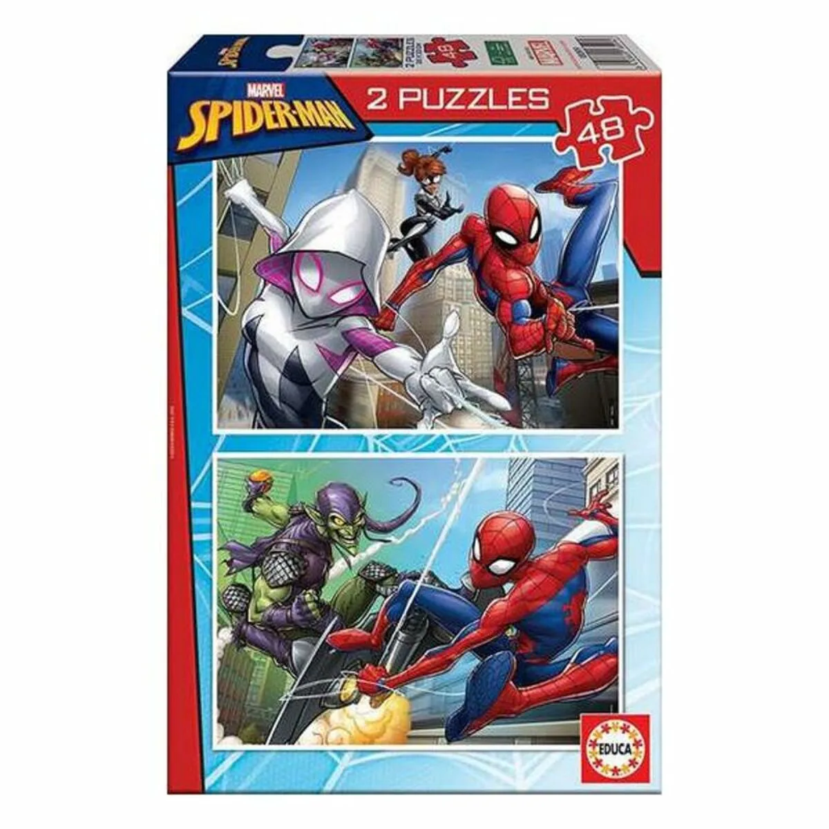 Puzzle spiderman educa 2 x 48 pcs s240367960. Bienvenue sur Diaytar, l'endroit où les produits ne sont pas juste achetés, mais sont adoptés pour la vie.