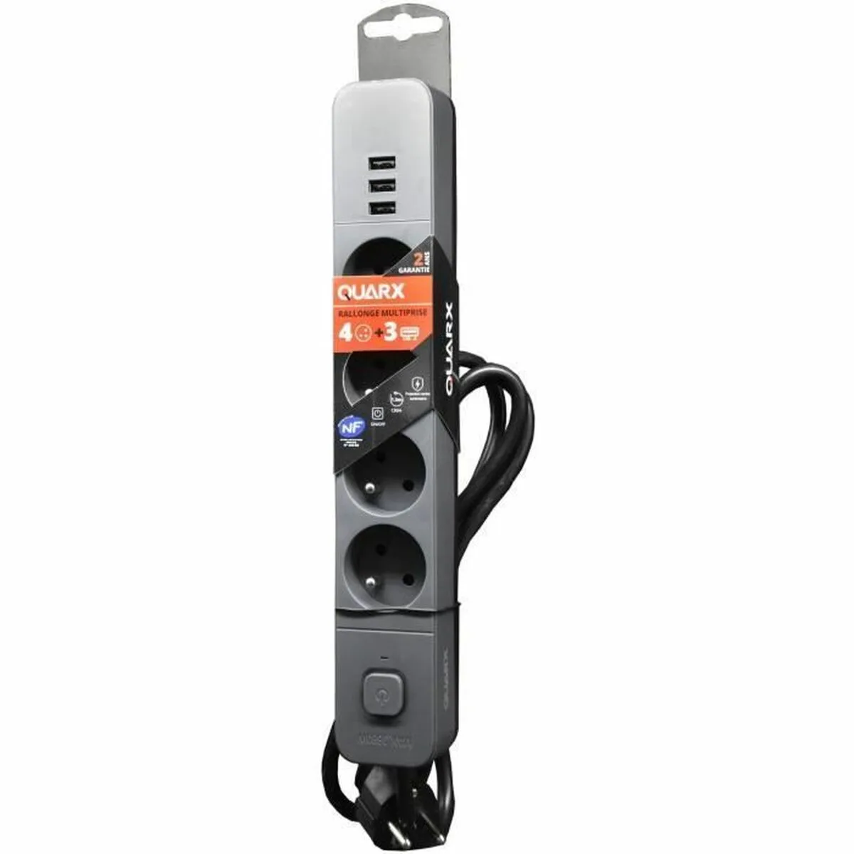 Rallonge 4 prises schuko avec interrupteur quarx 3 m s7101749870. Diaytar : Votre guide shopping pour une sélection exigeante de produits tendance, technologiques et domestiques