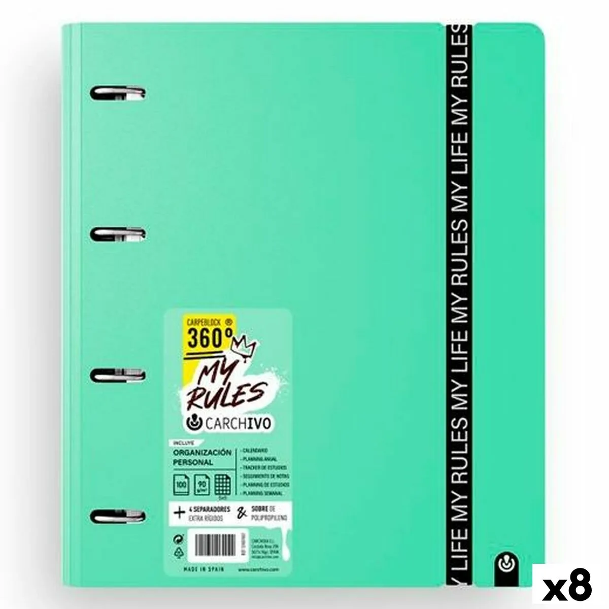 Reliure a anneaux carchivo carpeblock 360 my rules jade a4 8 unites s843972027. Diaytar, c'est le compagnon des visionnaires, de ceux qui achètent aujourd'hui les produits qui seront incontournables demain.