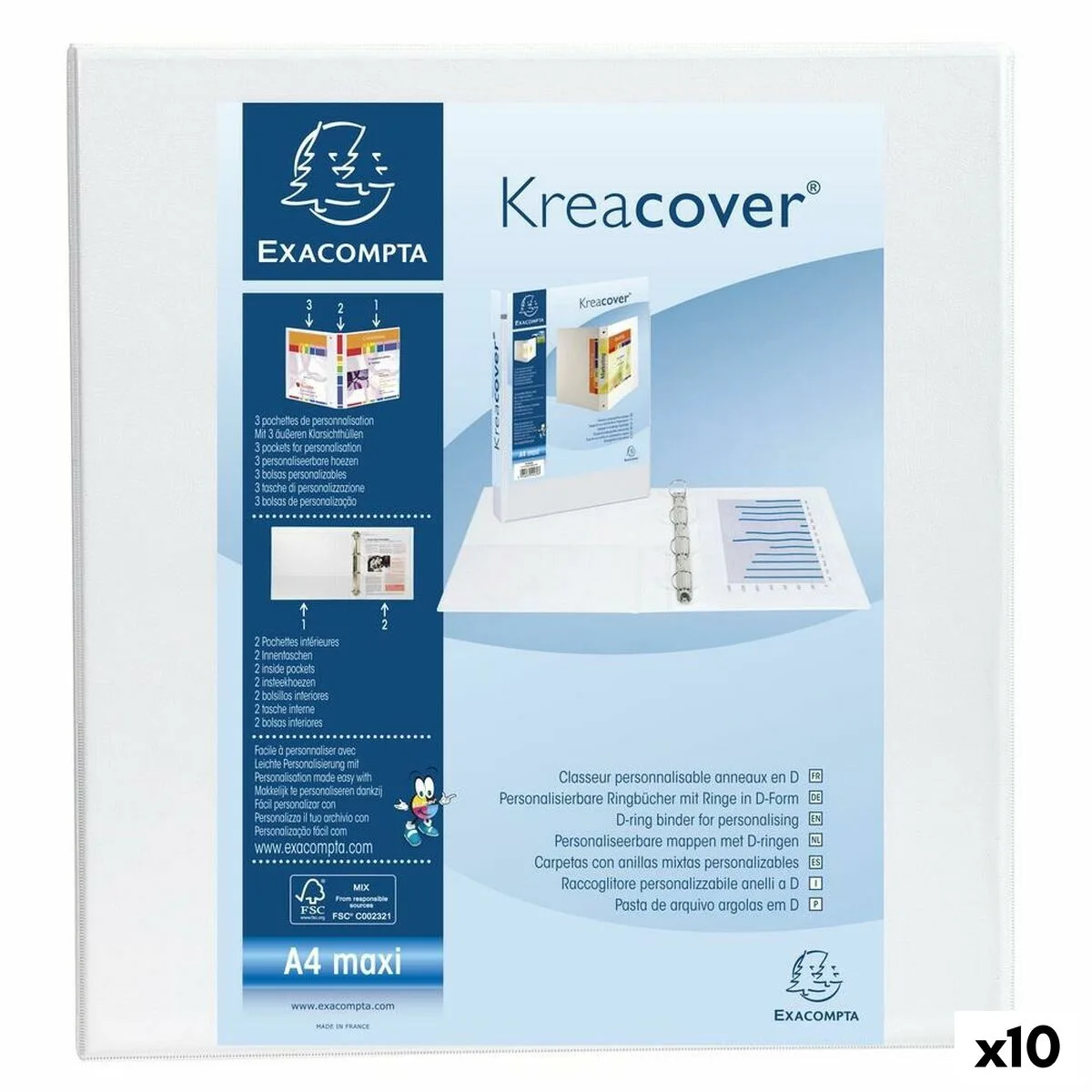 Reliure a anneaux exacompta kreacover blanc a4 personnalisable 10 unites s843374310. Style et élégance se conjuguent parfaitement dans notre rayon mode Diaytar.