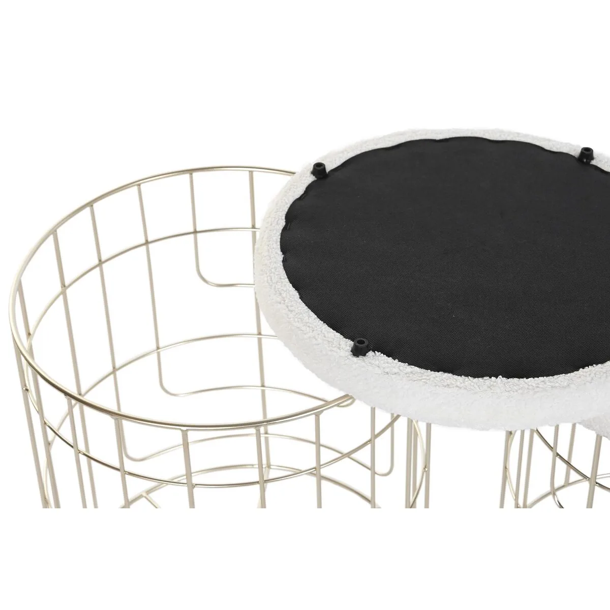 Repose pied dkd home decor beige dore metal polyester blanc moderne 38 x 38 x 44 cm 35 x 35 x 40 cm s304187849. Découvrez l'univers Diaytar : une boutique en ligne généraliste qui marque style, qualité et originalité dans chaque produit
