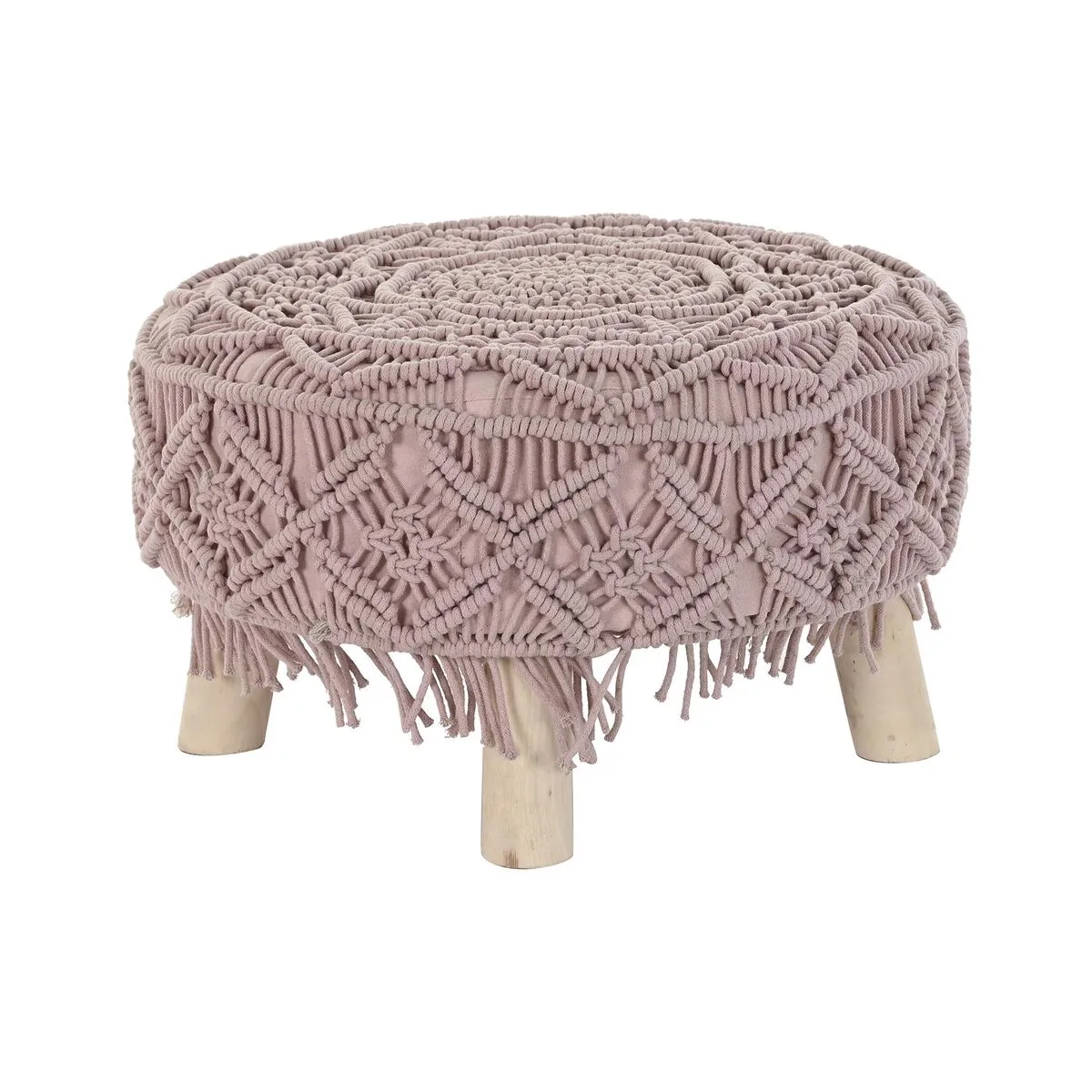 Repose pied dkd home decor naturel rose clair bois boho macrame 53 x 53 x 31 cm s303441215. Bienvenue sur Diaytar, où le shopping généraliste devient une chasse au trésor pour produits tendance et innovants