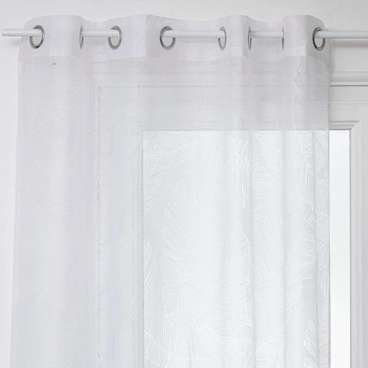 Rideau atmosphera tropical polyester blanc 140 x 240 cm s791094524. Transformez votre intérieur avec les produits déco Diaytar !