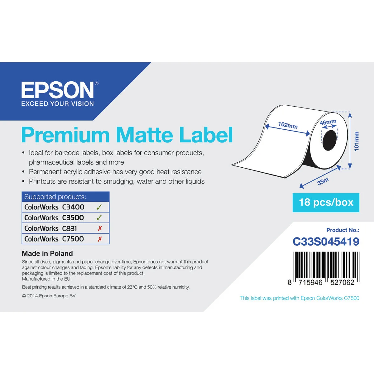 Rouleau de papier thermique epson c33s045419 1 unites s5508097998. Votre style, votre personnalité, nos produits : bienvenue chez Diaytar !