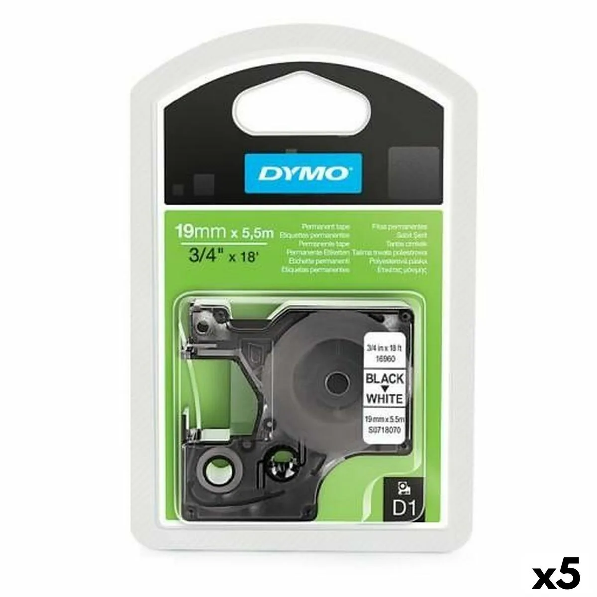 Ruban de transfert thermique dymo d1 16960 blanc noir 19 mm x 5 5 m 5 unites s842425434. Bienvenue chez Diaytar - Votre destination shopping pour tous vos besoins du quotidien !