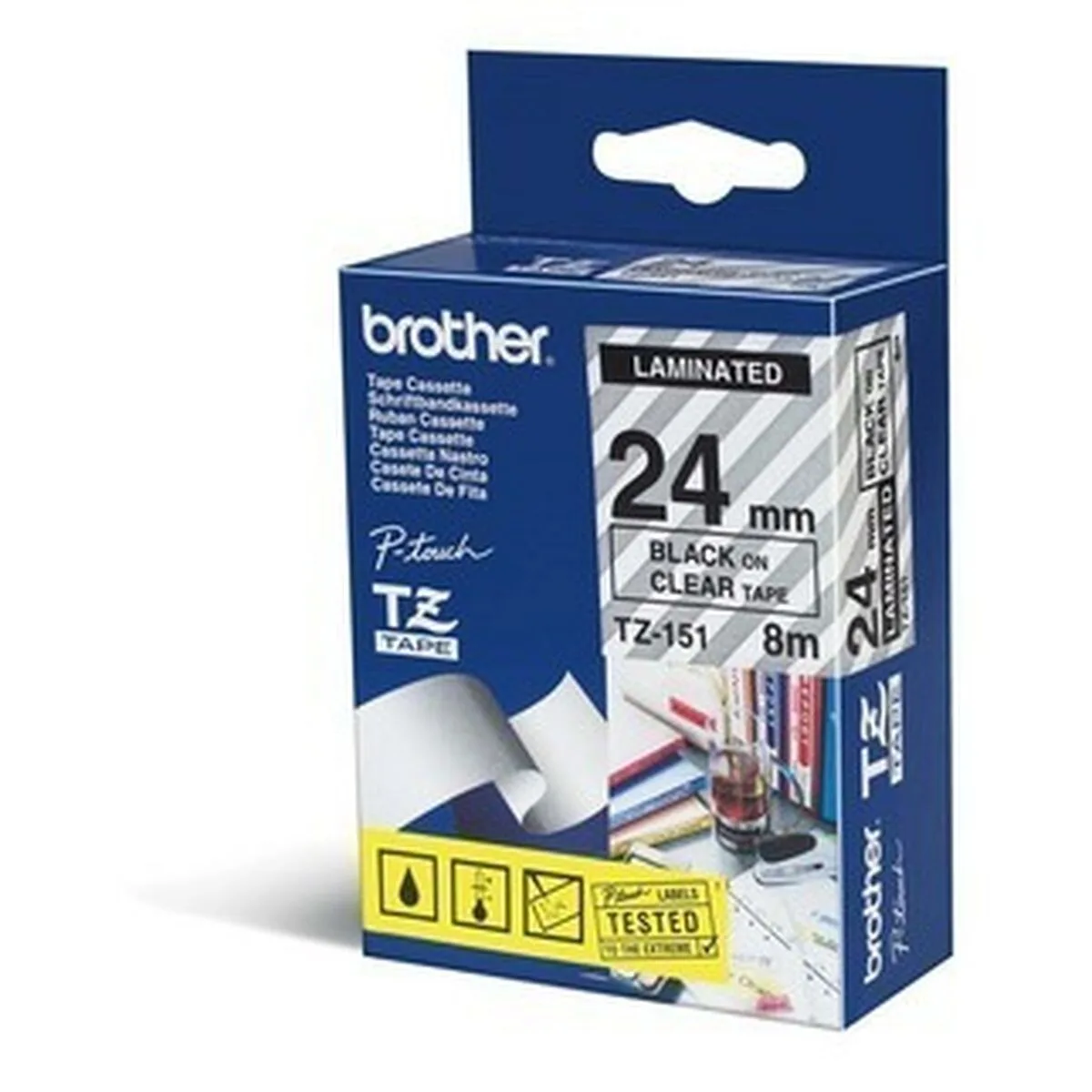 Ruban lamine pour etiqueteuses brother tze 151 noir transparent 12 mm 24 mm x 8 m m050273130. Diaytar révolutionne votre façon de faire du shopping en ligne !