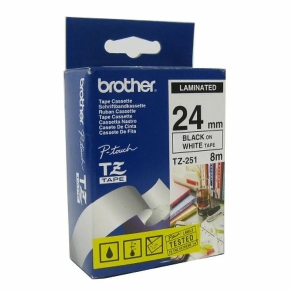 Ruban lamine pour etiqueteuses brother tze251 2 4 cm 8 m blanc noir noir blanc s5510005858. Diaytar, une destination où l'on vient pour un produit précis et où l'on reste pour l'étendue et la qualité de l'offre