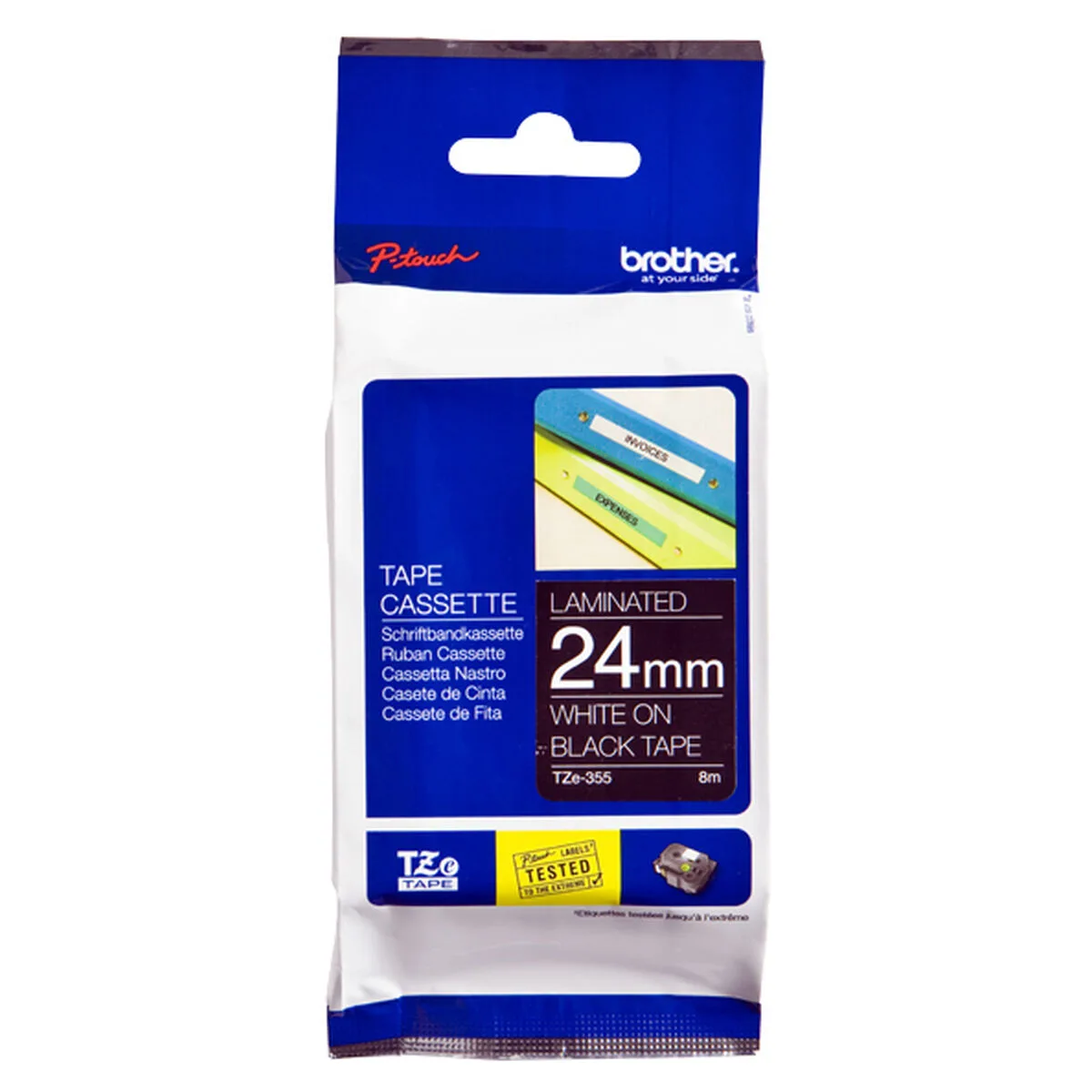 Ruban lamine pour etiqueteuses brother tze355 blanc noir 24 mm m050275914. Votre vie, simplifiée et stylisée par Diaytar et sa collection de produits essentiels et innovants