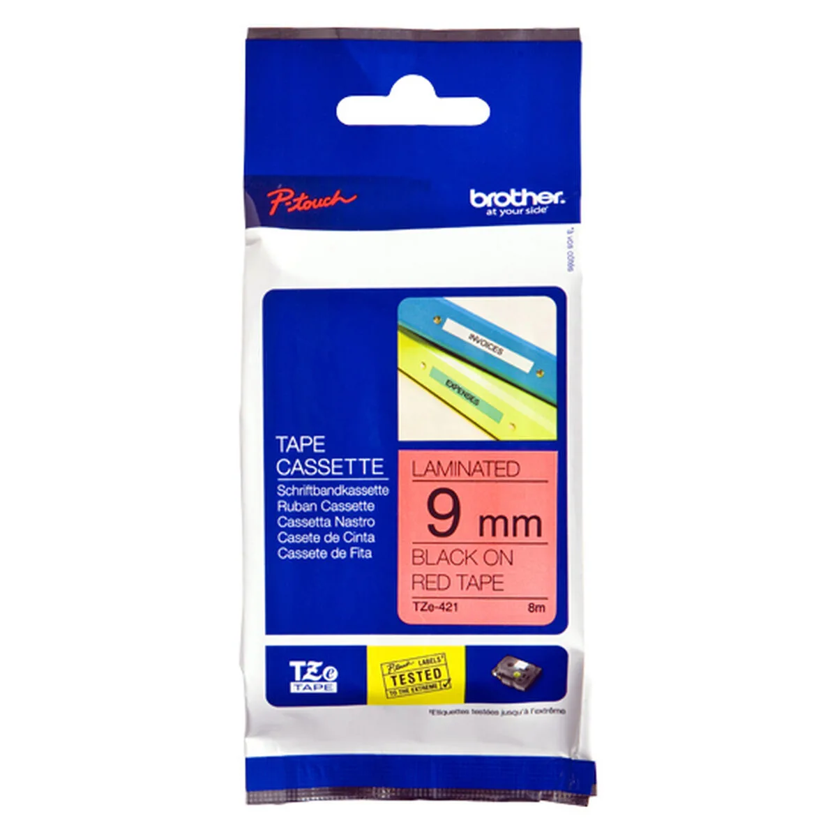 Ruban lamine pour etiqueteuses brother tze421 noir rouge 9 mm m050276087. Diaytar s'adapte à vos besoins avec une gamme complète et variée.