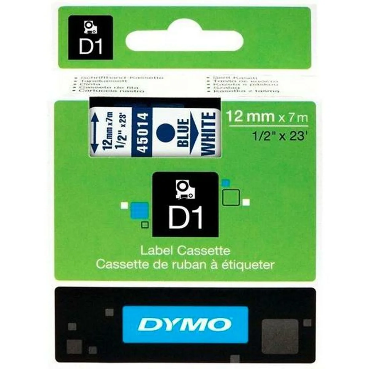Ruban lamine pour etiqueteuses dymo d1 45014 12 mm labelmanager tm blanc bleu noir 5 unites s842426116. Diaytar a sélectionné pour vous une palette de produits allant de l'électronique grand public aux must-have de la maison