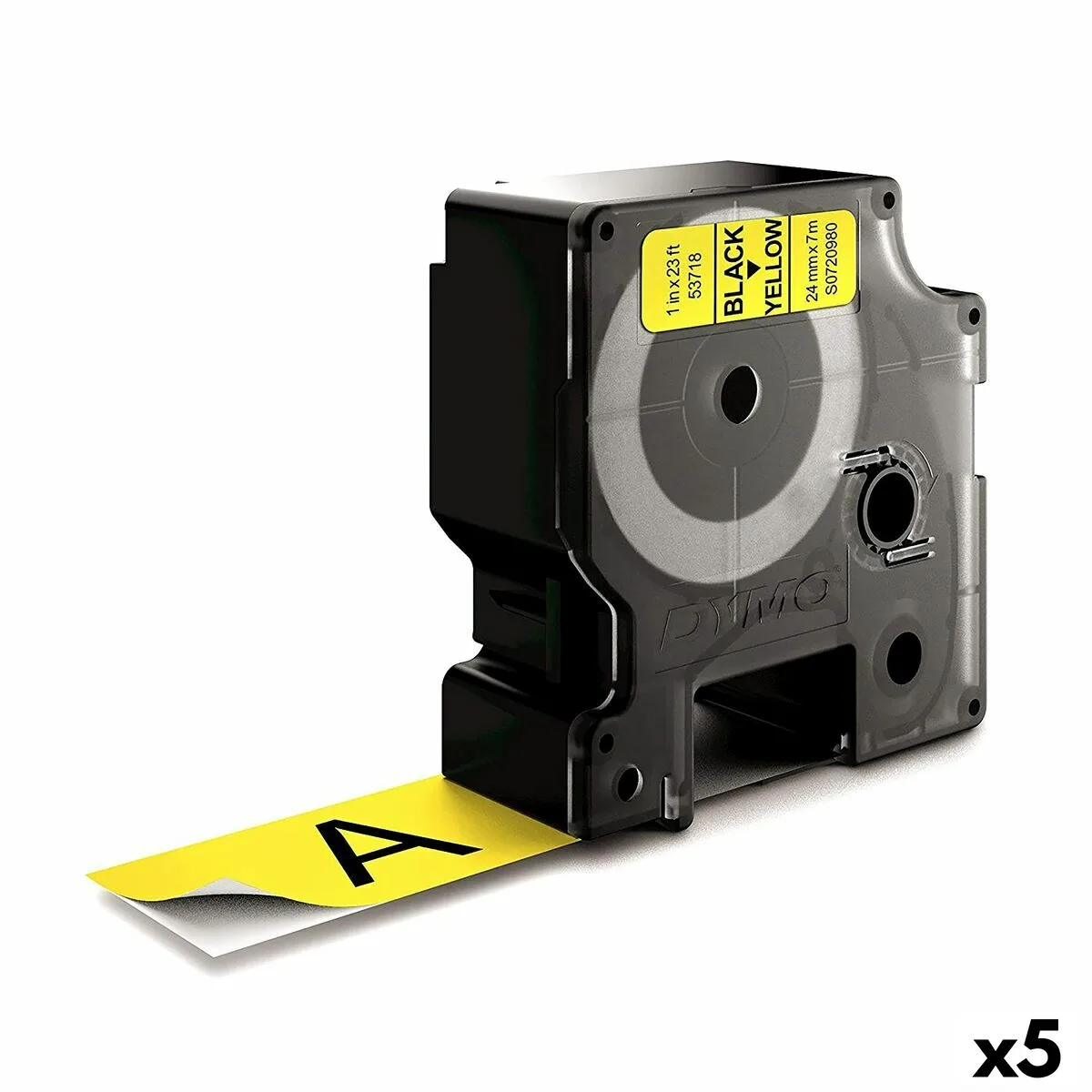 Ruban lamine pour etiqueteuses dymo d1 53718 24 mm labelmanager tm noir jaune 5 unites s842429169. La qualité Diaytar : un engagement, une promesse, une satisfaction garantie.
