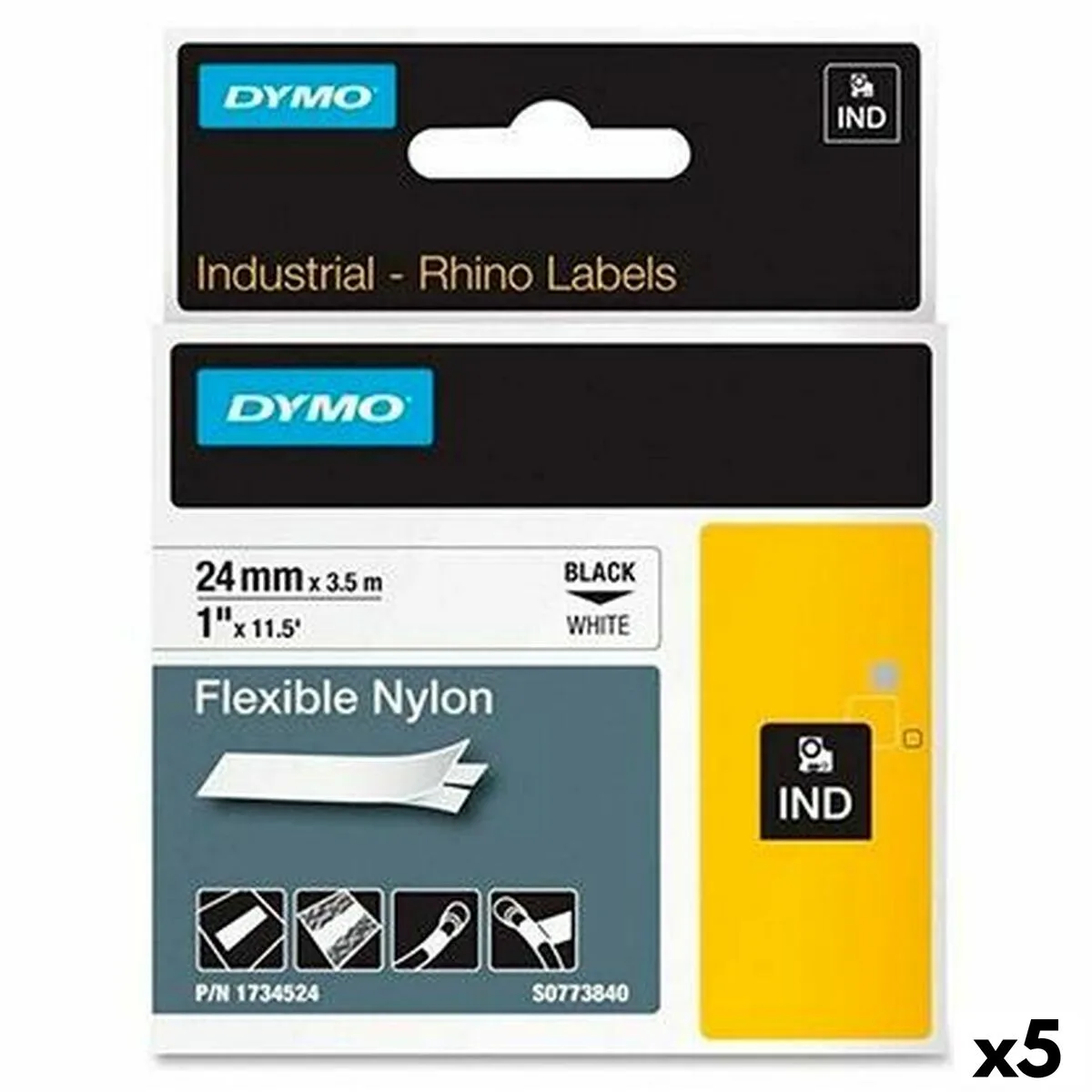 Ruban lamine pour etiqueteuses dymo rhino noir blanc 5 unites s842417299. Diaytar, c'est votre conseiller shopping personnel, toujours à l'affût des pépites qui correspondent à votre style de vie.
