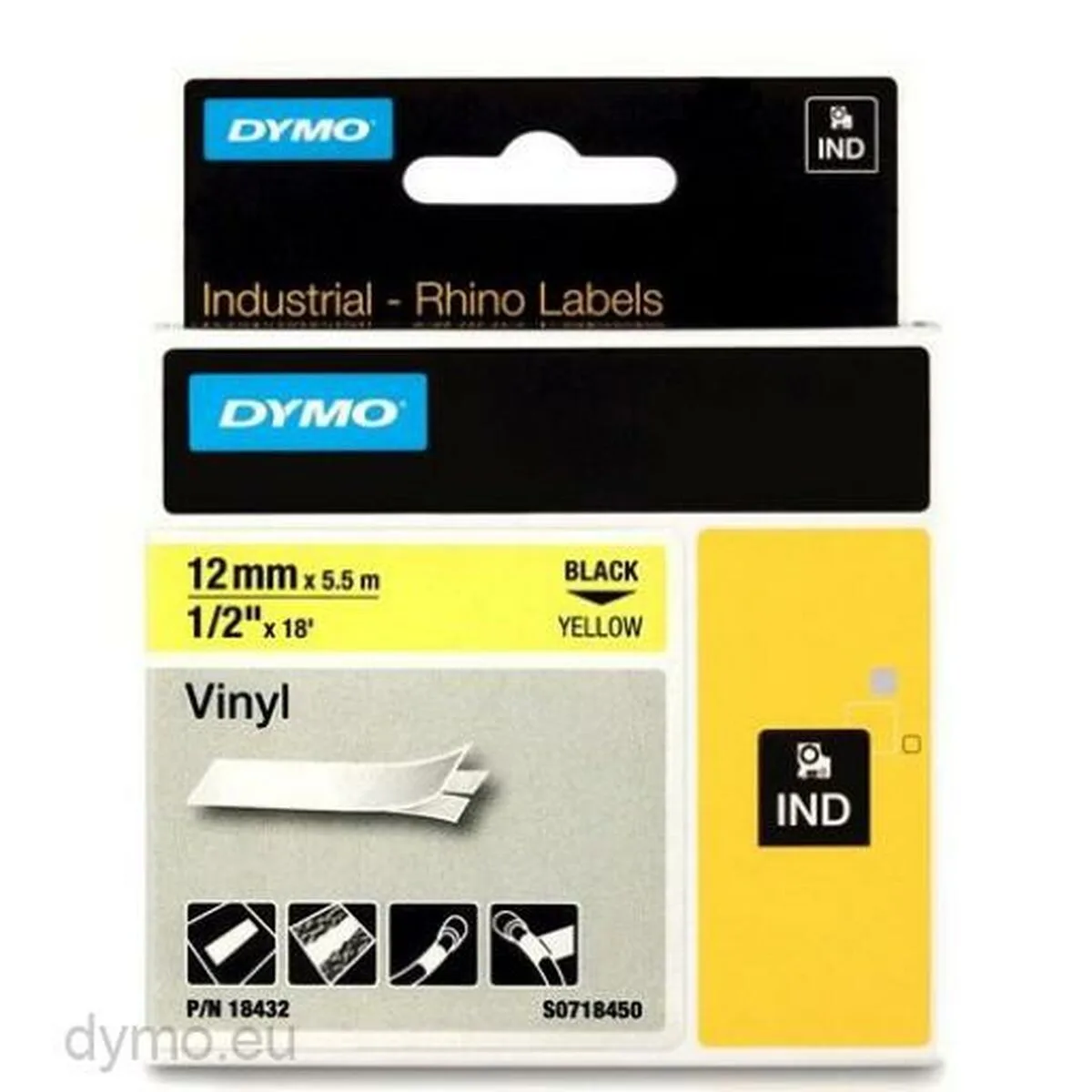 Ruban lamine pour etiqueteuses rhino dymo id1 12 12 x 5 5 mm noir jaune autocollants 5 unites s842419649. Transformez votre intérieur avec les produits déco Diaytar !