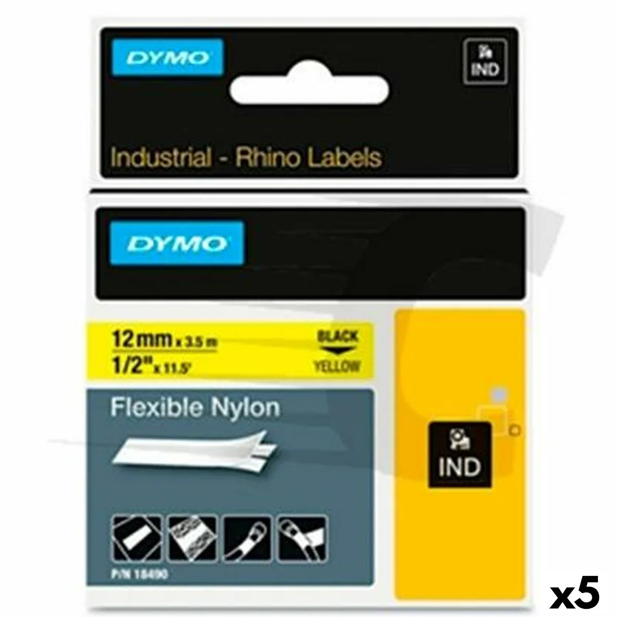 Ruban lamine pour etiqueteuses rhino dymo id1 12 jaune noir 12 x 3 5 mm autocollants 5 unites s842421192. Plongez dans l'univers Diaytar, votre référence pour des produits du quotidien, high-tech et déco, tous porteurs de tendances