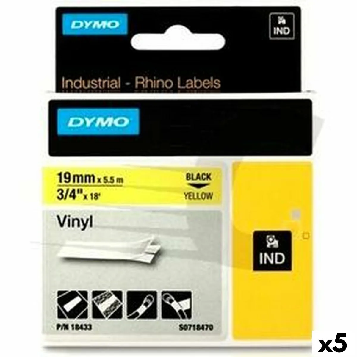 Ruban lamine pour etiqueteuses rhino dymo id1 19 19 x 3 5 mm noir jaune autocollants 5 unites s842419744. Préparez-vous à être impressionné. Diaytar lève le voile sur une sélection de produits qui défie toute concurrence.