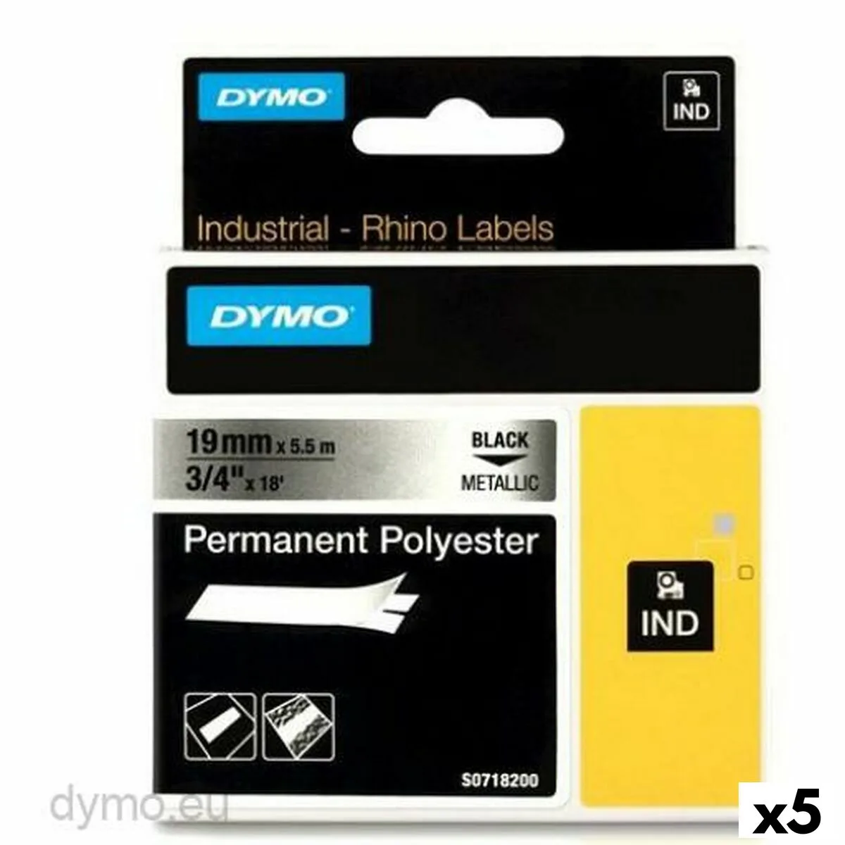 Ruban lamine pour etiqueteuses rhino dymo id1 19 19 x 5 5 mm noir gris autocollants 5 unites s842420859. Diaytar, c'est la certitude de dénicher la perle rare, qu'il s'agisse d'un produit électronique de pointe ou d'un accessoire tendance