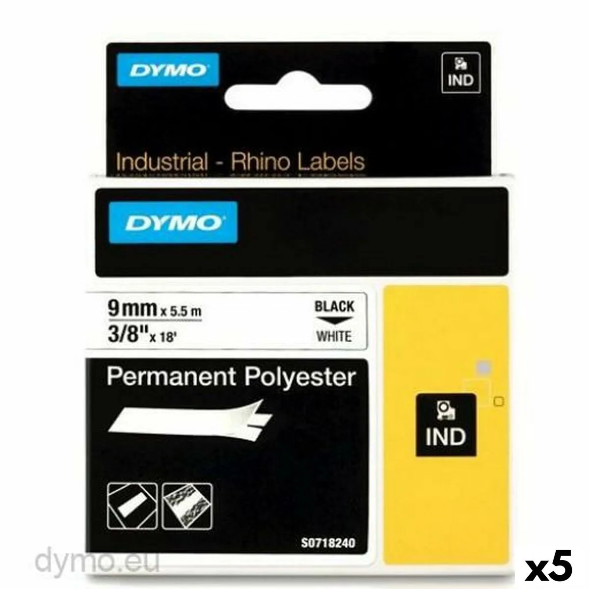Ruban lamine pour etiqueteuses rhino dymo id1 9 9 x 5 5 mm noir polyester blanc 5 unites s842420362. Notre mission chez Diaytar : démocratiser l'accès aux produits extraordinaires, sans rogner sur le design ou la qualité.
