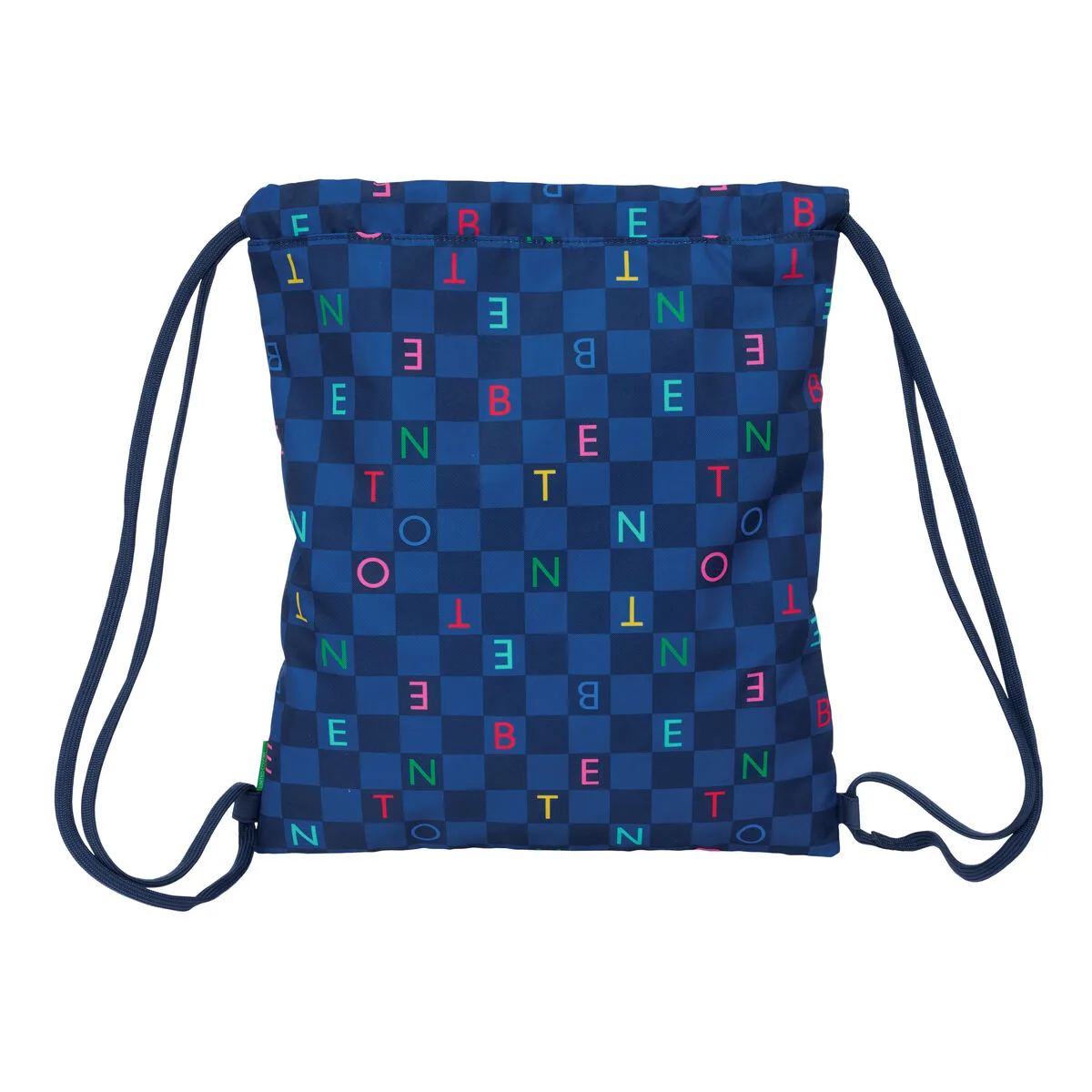 Sac a dos serre par des ficelles benetton damero blue marine 35 x 40 x 1 cm s431206068. La mode selon Diaytar : audacieuse, accessible et toujours dans l'air du temps.
