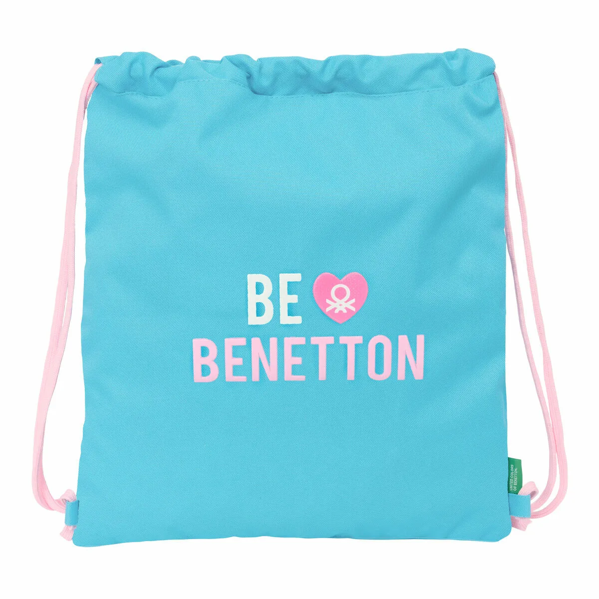 Sac a dos serre par des ficelles benetton unique rose turquoise 35 x 40 x 1 cm s431211066. Nous sélectionnons pour Diaytar des produits qui ont une histoire, une âme, et qui sauront trouver une place dans la vôtre.
