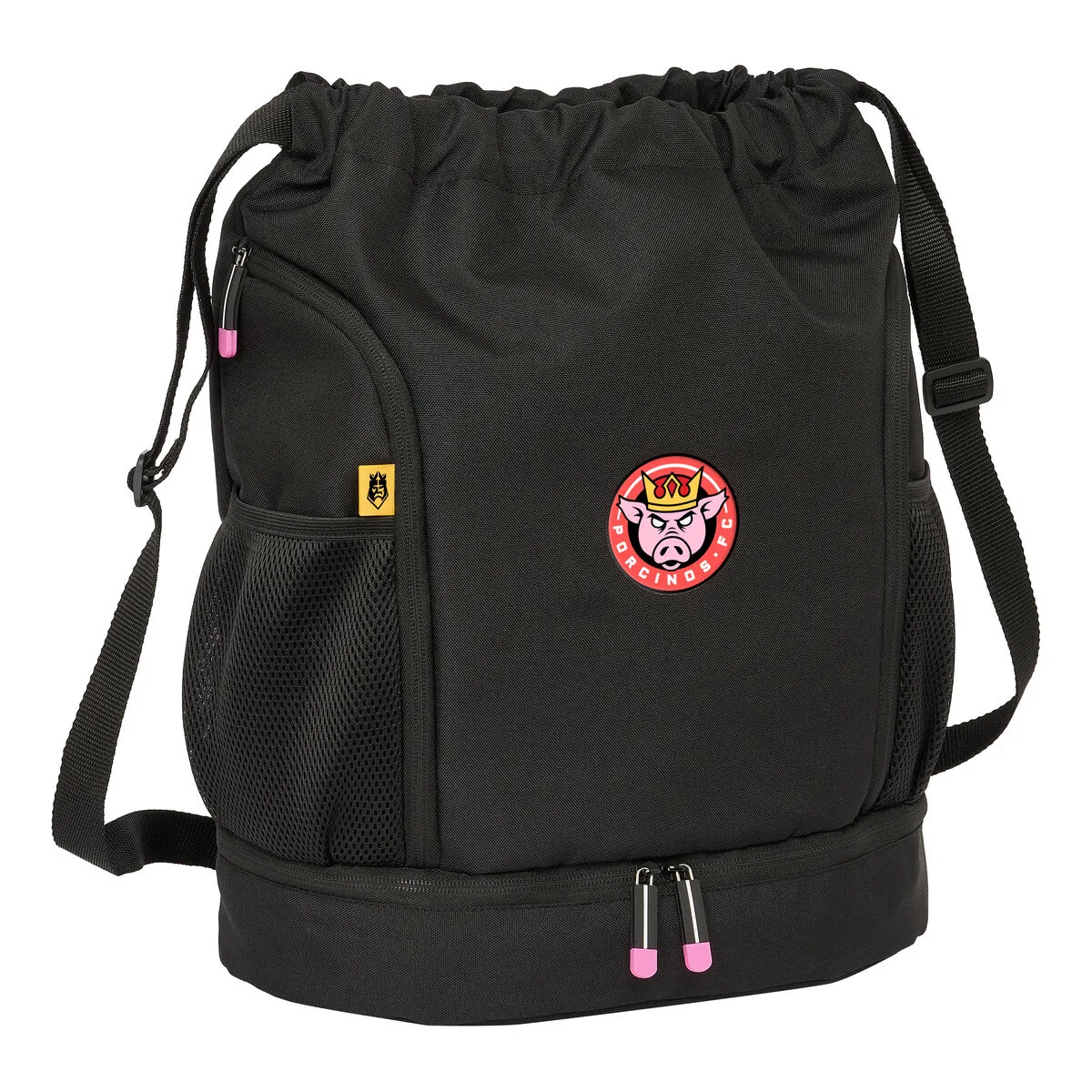 Sac a dos serre par des ficelles kings league porcinos noir 35 x 40 x 1 cm s431102785. Diaytar ne stocke pas des produits, il collectionne des pièces uniques pour enrichir votre quotidien.