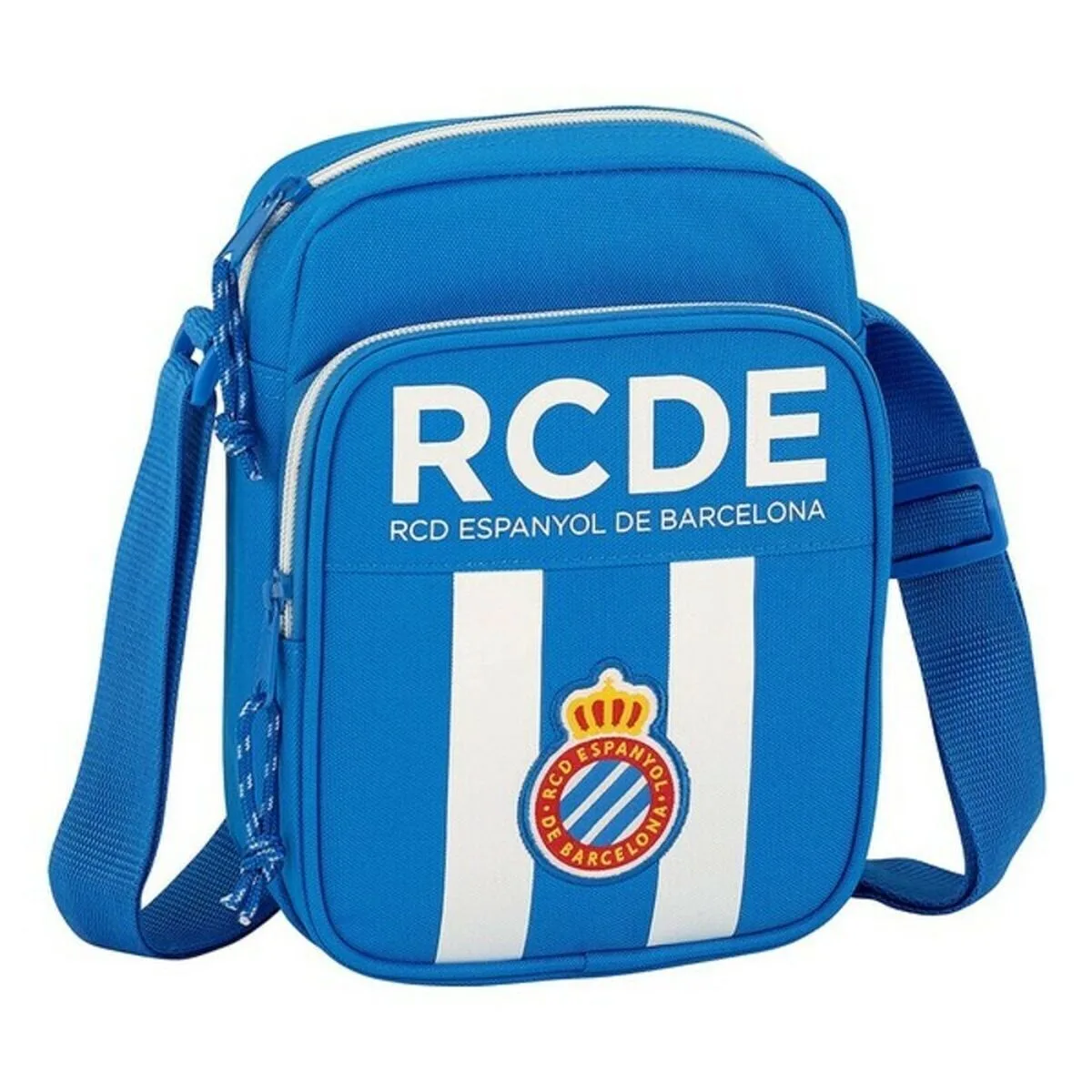 Sac bandouliere rcd espanyol 611753672 bleu blanc 16 x 22 x 6 cm s430092061. Nous sélectionnons pour Diaytar des produits qui ont une histoire, une âme, et qui sauront trouver une place dans la vôtre.