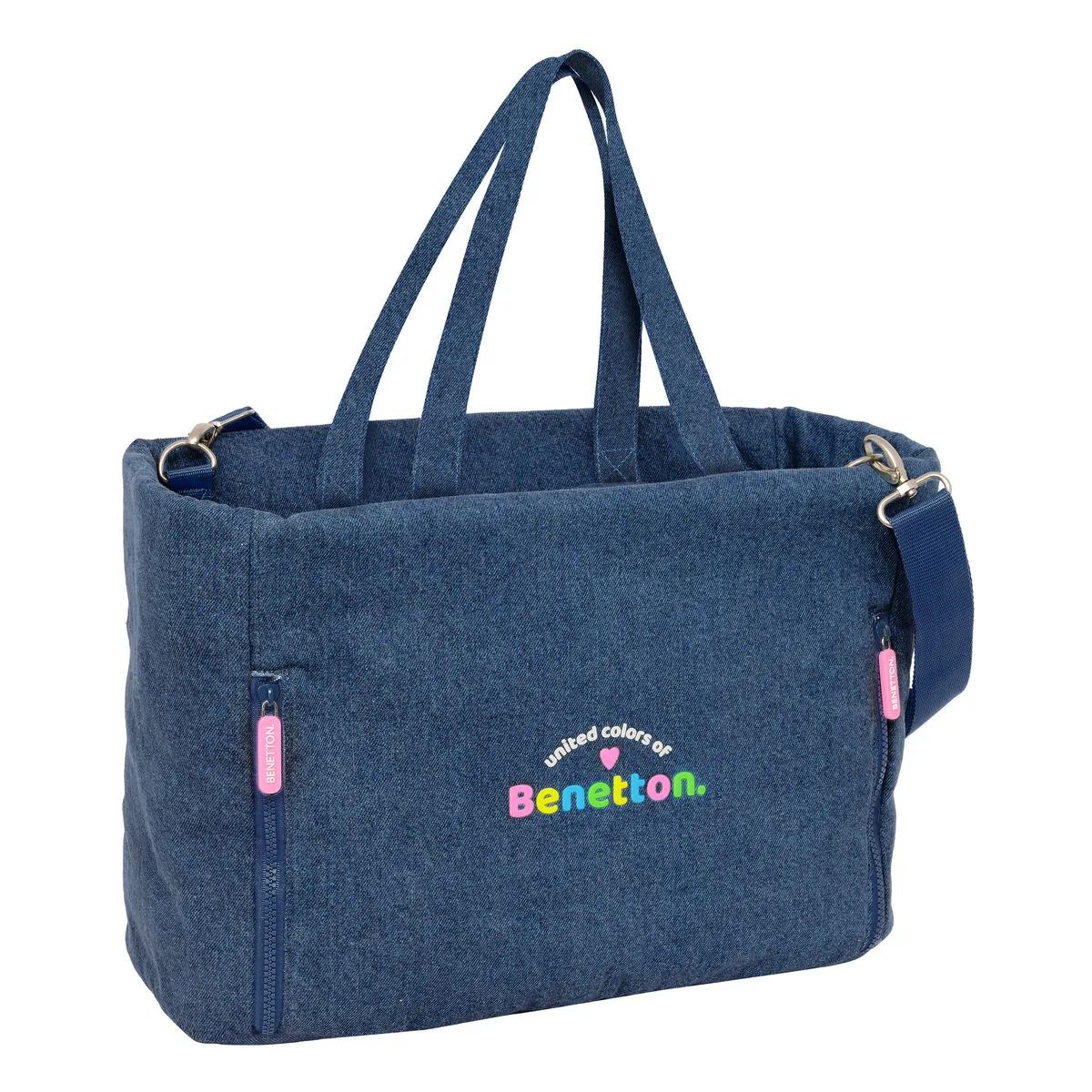 Sac benetton denim bleu 40 x 31 x 17 cm s431026161. Prêt à upgrade votre vie ? Diaytar dégaine une arsenal de produits pour passer au niveau supérieur.