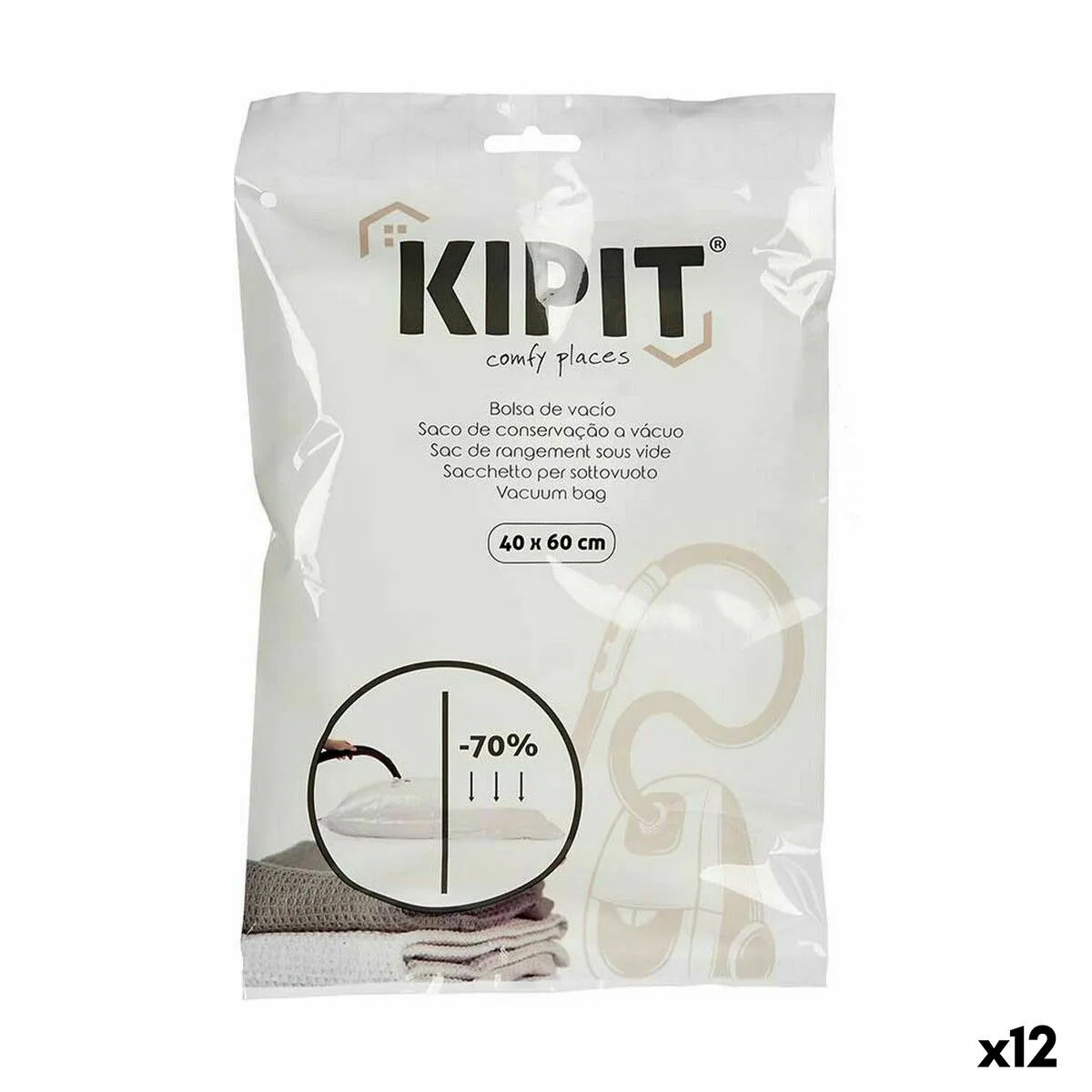 Sacs sous vide kipit 54202 transparent plastique 40 x 60 cm 12 unites s362389624. Diaytar, c'est la promesse de découvrir au moins un produit qui vous fera dire 'Mais où était-il donc tout ce temps ?'.