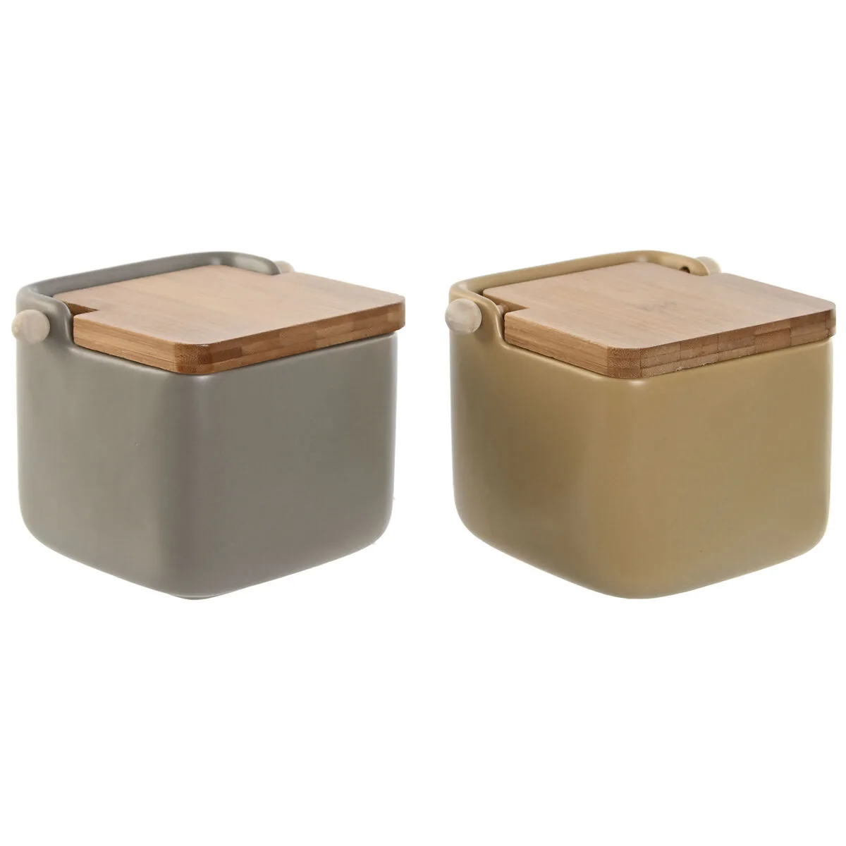 Saliere avec couvercle home esprit beige gris naturel bambou dolomite 15 x 12 x 11 cm 2 unites s305493648. Nous sélectionnons pour Diaytar des produits qui ont une histoire, une âme, et qui sauront trouver une place dans la vôtre.