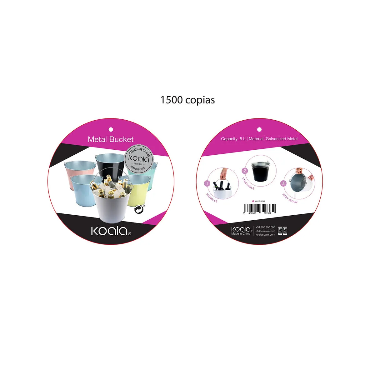 Sceau a glace koala avec poignee rose metal 5 l s271113889. Notre mission chez Diaytar : vous simplifier la vie en vous proposant les produits les plus ingénieux et les plus tendance du marché