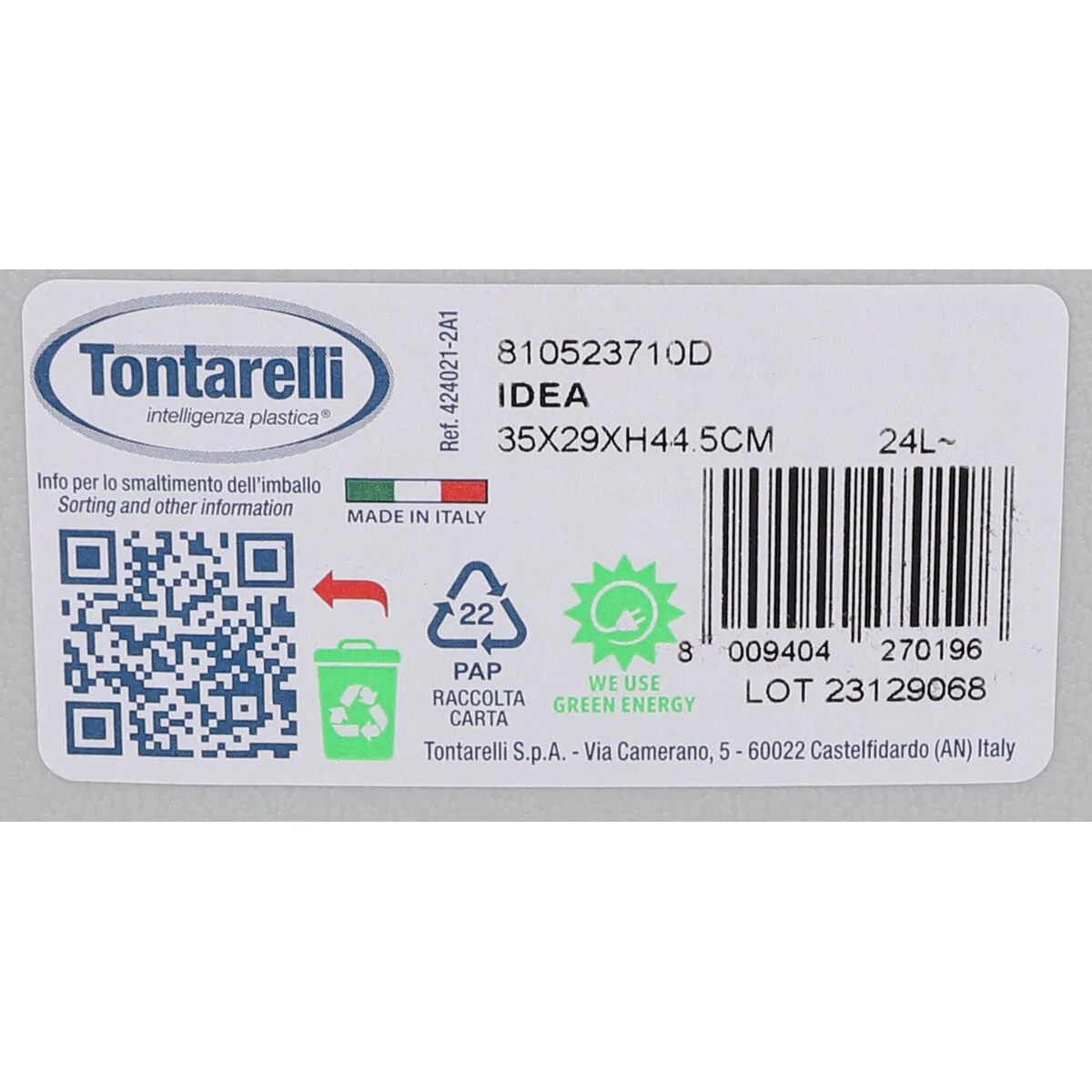 Seau a dechets avec pedale tontarelli idea gris 24 l 4 unites s223423118. Diaytar, c'est le grand ménage de printemps dans vos habitudes shopping : on garde l'essentiel, on jette le superflu.