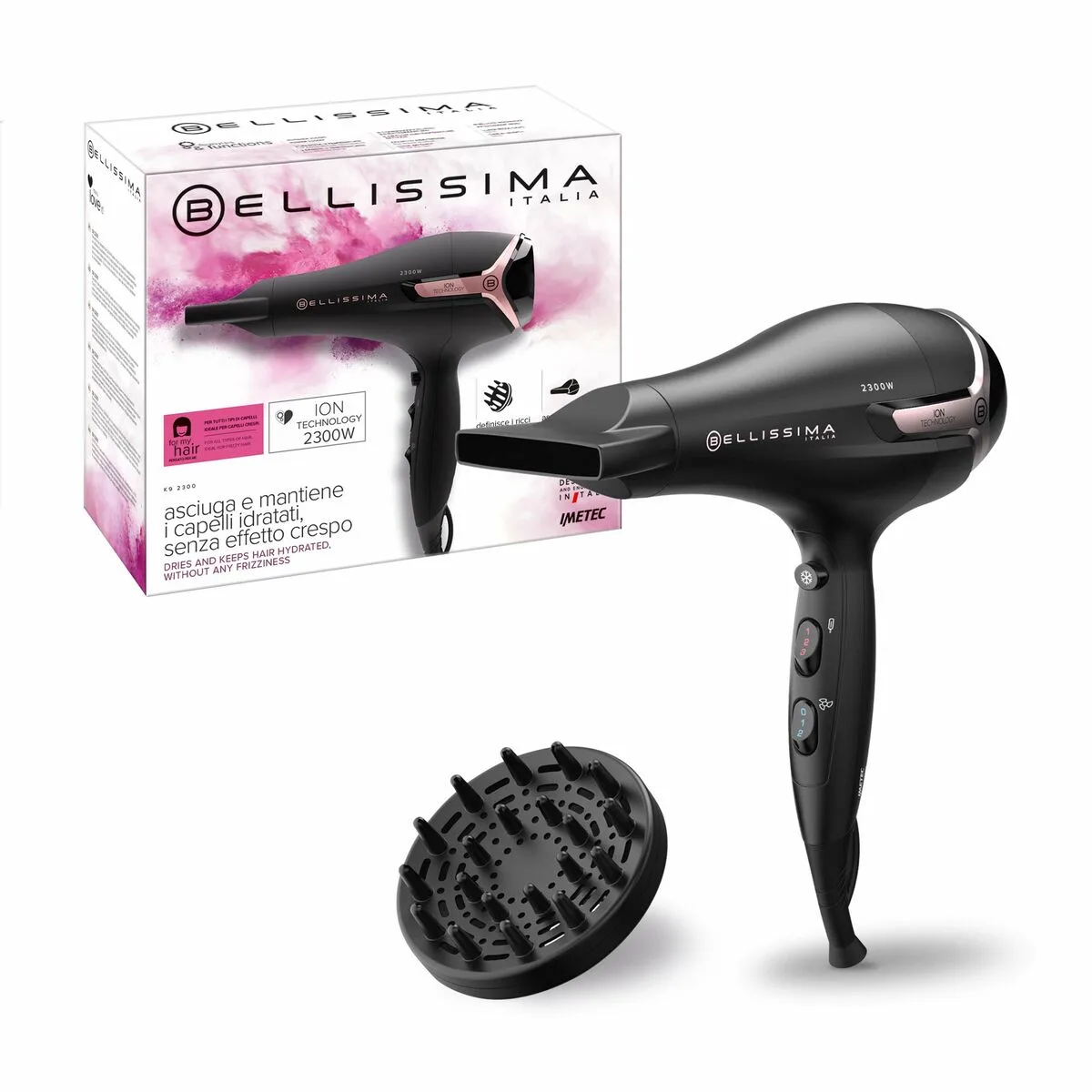 Seche cheveux bellissima k9 2300 noir violet 2300 w s719560565. Diaytar, c'est le hub où se connectent les créateurs de produits géniaux et les clients qui les attendaient sans le savoir.