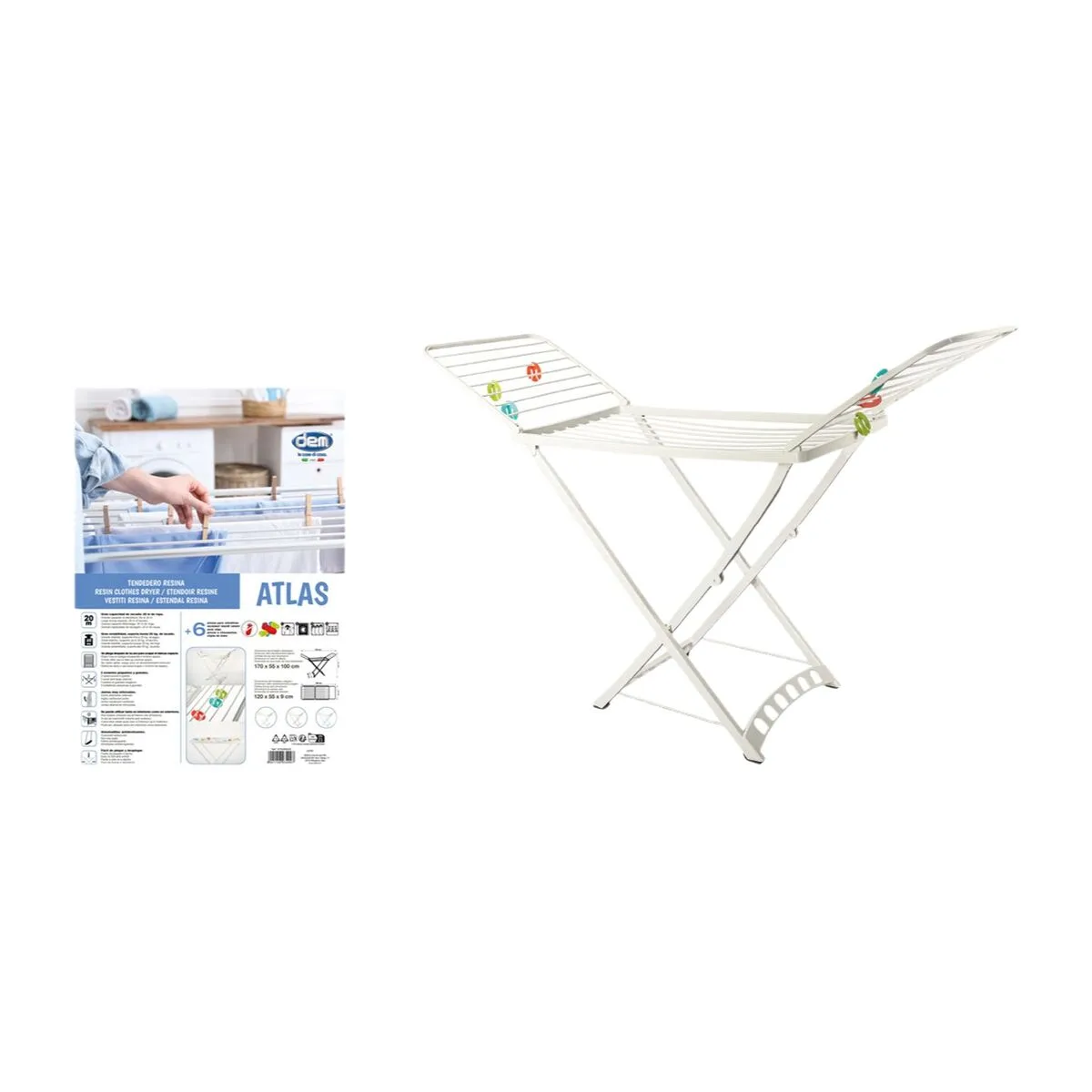 Sechoir pliable inde atlas blanc 172 x 220 x 50 5 cm s223887576. Nous avons infusé Diaytar avec une dose massive de passion pour le produit. Contagieux : vous allez l'attraper.