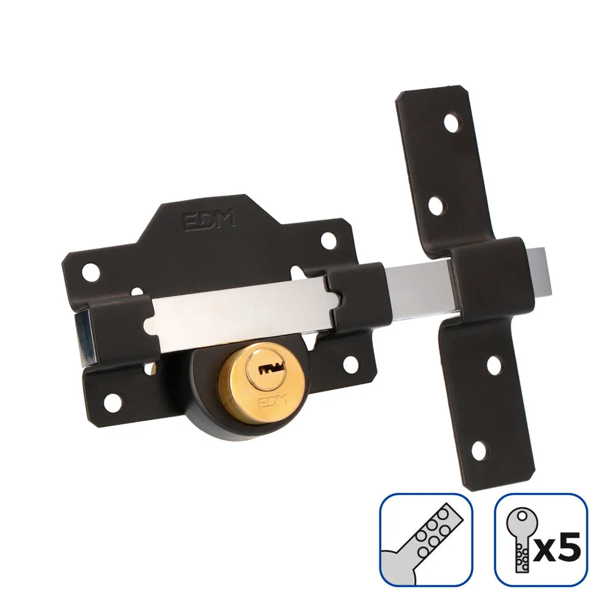 Serrure de securite edm 85192 noir nickel 83 x 170 mm o26 mm s790192458. Diaytar anticipe les tendances pour vous offrir le meilleur de la mode.