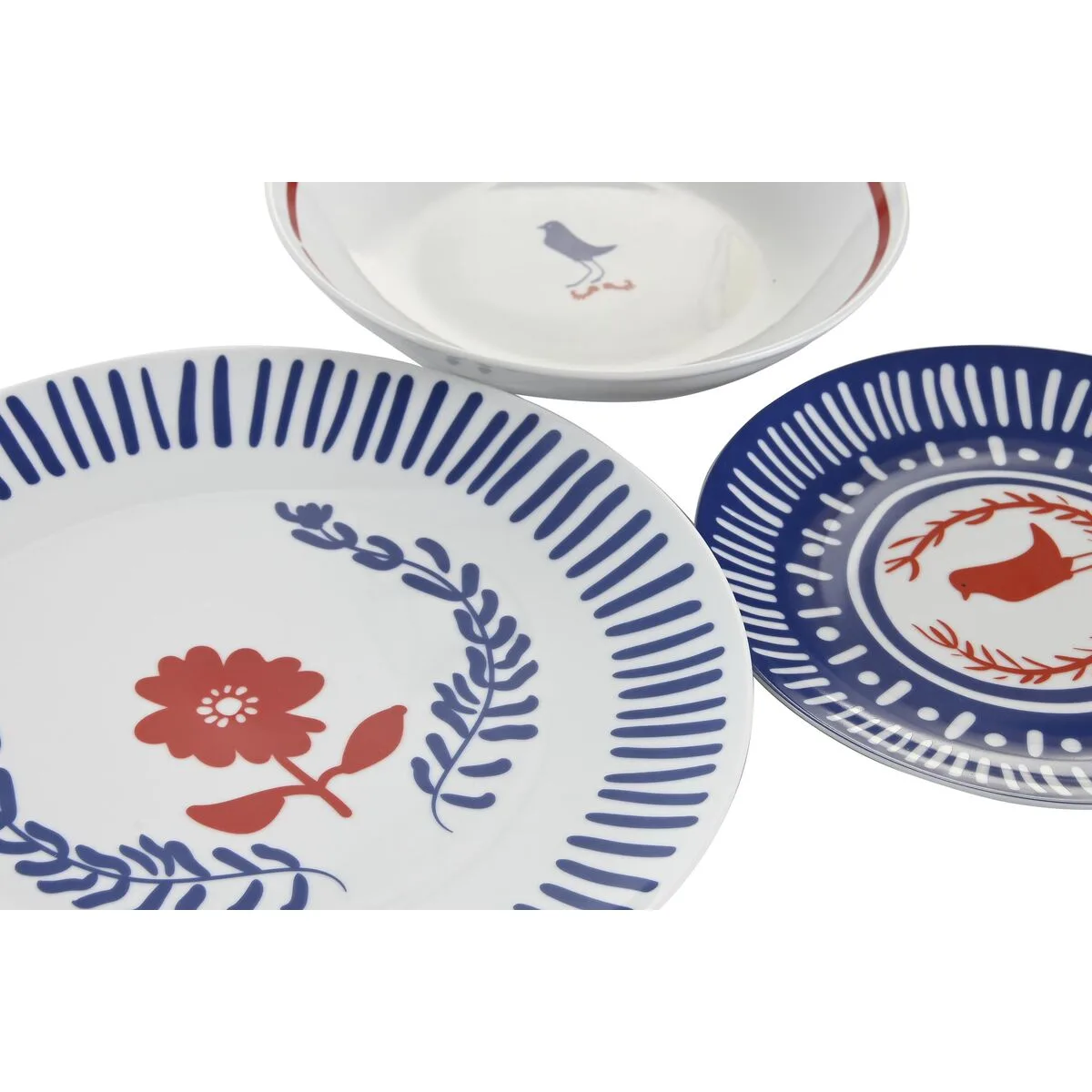 Service de vaisselle dkd home decor porcelaine rouge bleu blanc 27 x 27 x 3 cm 18 pieces s304467374. La promesse Diaytar : une sélection rigoureuse de produits généraux où la tendance et la durabilité vont de pair