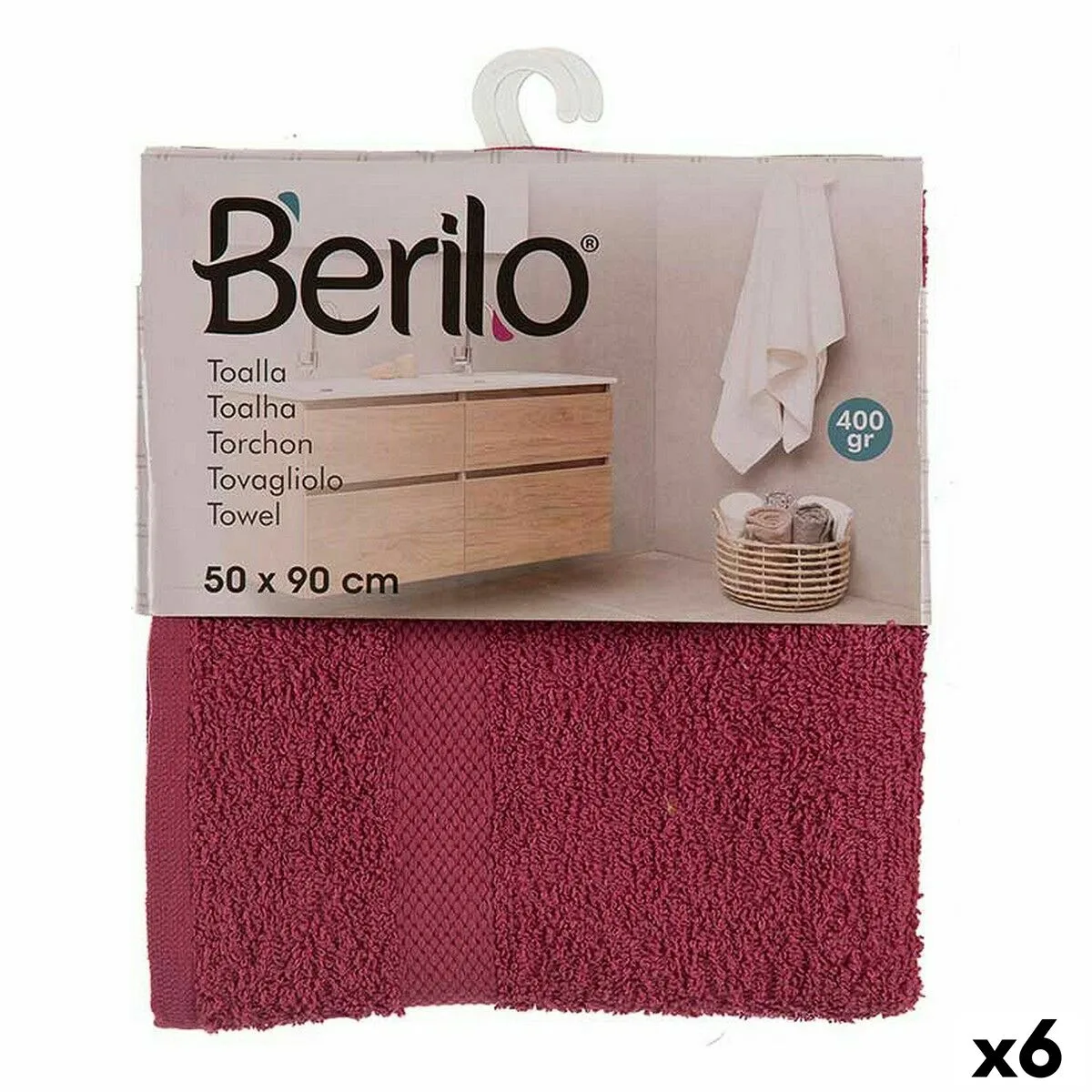 Serviette de toilette berilo 5312 bordeaux 80 coton 20 polyester 50 x 0 5 x 90 cm 6 unites s362568749. Nous croyons en la magie des objets. Chez Diaytar, chaque produit a le pouvoir de transformer une routine en moment précieux.