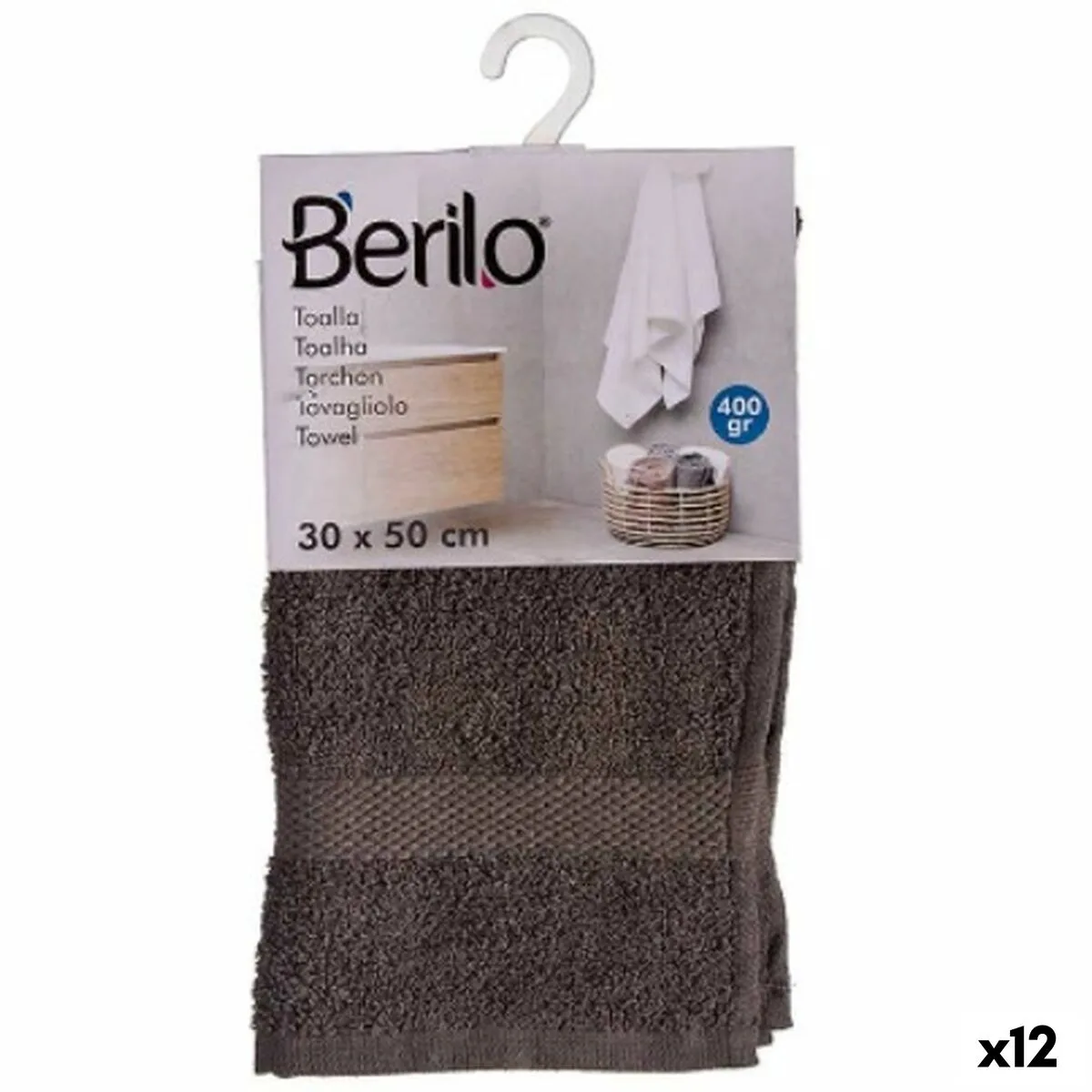 Serviette de toilette berilo 89668 gris 80 coton 20 polyester 30 x 50 cm 12 unites s362524190. Plongez dans l'univers Diaytar, votre référence pour des produits du quotidien, high-tech et déco, tous porteurs de tendances