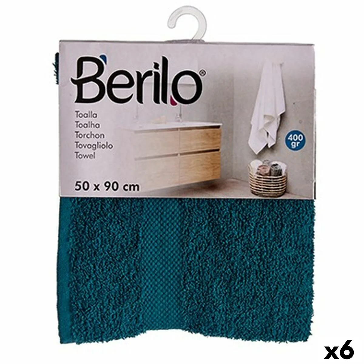 Serviette de toilette berilo 89673 bleu 80 coton 20 polyester 50 x 90 cm 6 unites s362524654. L'esprit Diaytar : une curiosité insatiable pour dénicher les produits généraux et électroniques qui feront demain