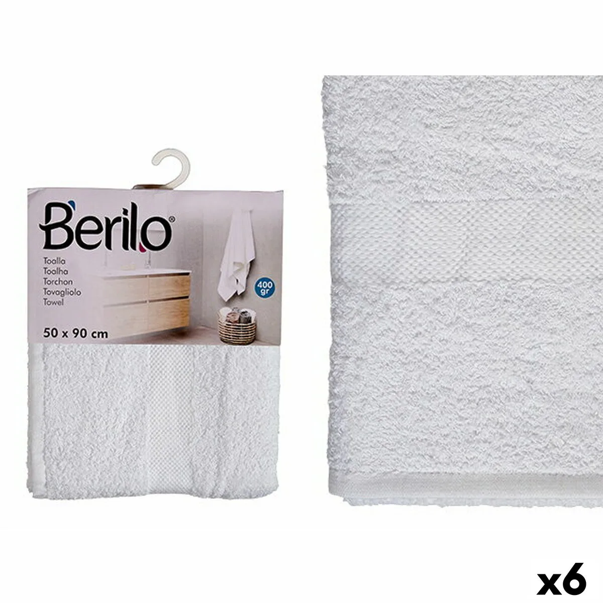 Serviette de toilette berilo 89677 blanc 80 coton 20 polyester 50 x 90 cm 6 unites s362524943. Diaytar, c'est l'évidence que quand on aime les produits, on ne compte pas. On les collectionne. À vous de jouer.