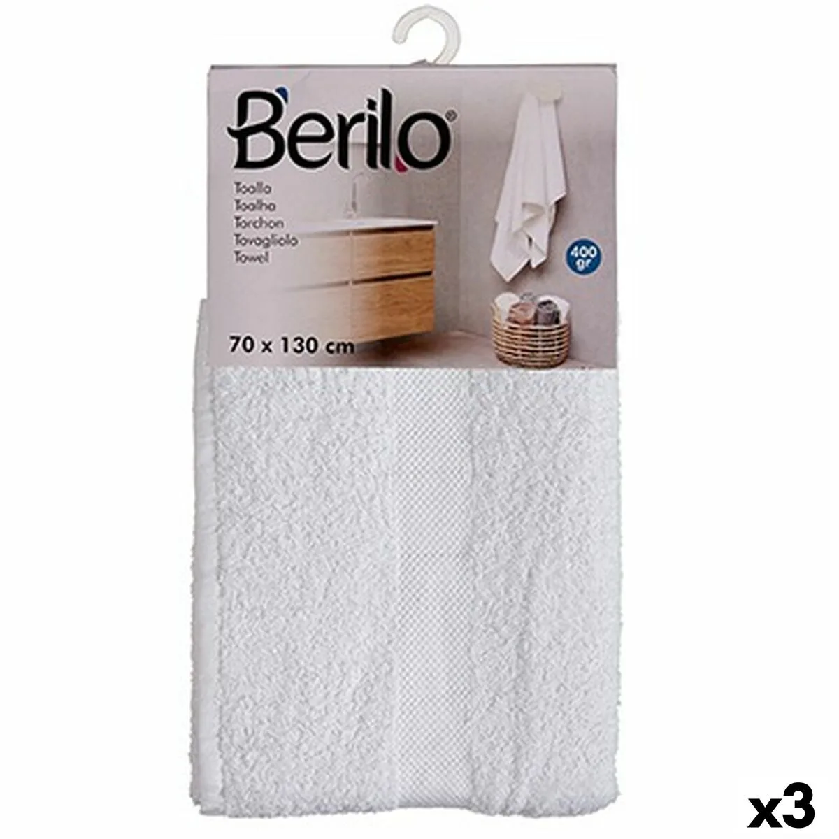 Serviette de toilette berilo 89678 blanc 80 coton 20 polyester 70 x 130 cm 3 unites s362525012. Bienvenue sur Diaytar, la plateforme qui a réussi le pari de rendre le shopping généraliste aussi excitant que la mode.