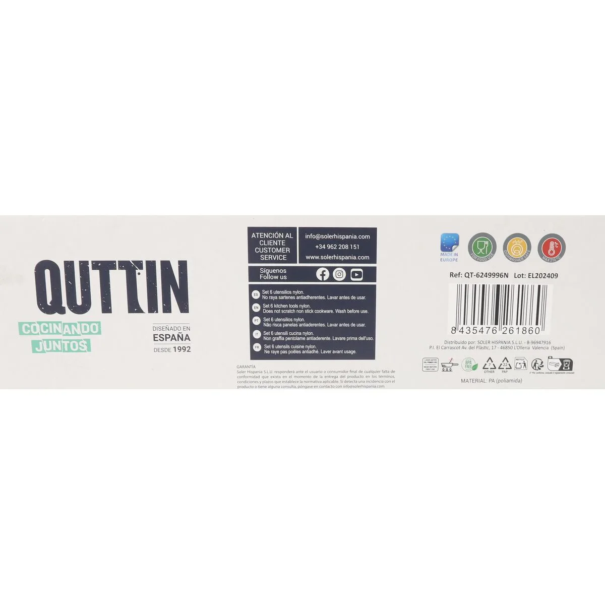 Set d ustensiles de cuisine quttin quttin noir 6 unites 6 pcs s221093384. Nous avons voulu Diaytar comme une deuxième maison, remplie de produits qui vous ressemblent et vous facilitent la vie.