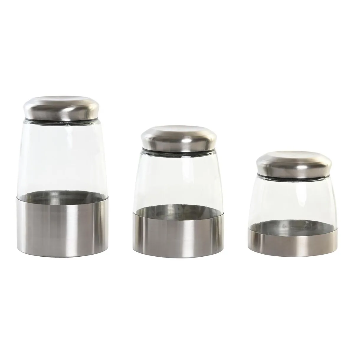 Set de 3 boites dkd home decor verre argente transparent acier inoxydable s304137898. Tendance, confort et qualité : la trilogie gagnante de Diaytar Mode.