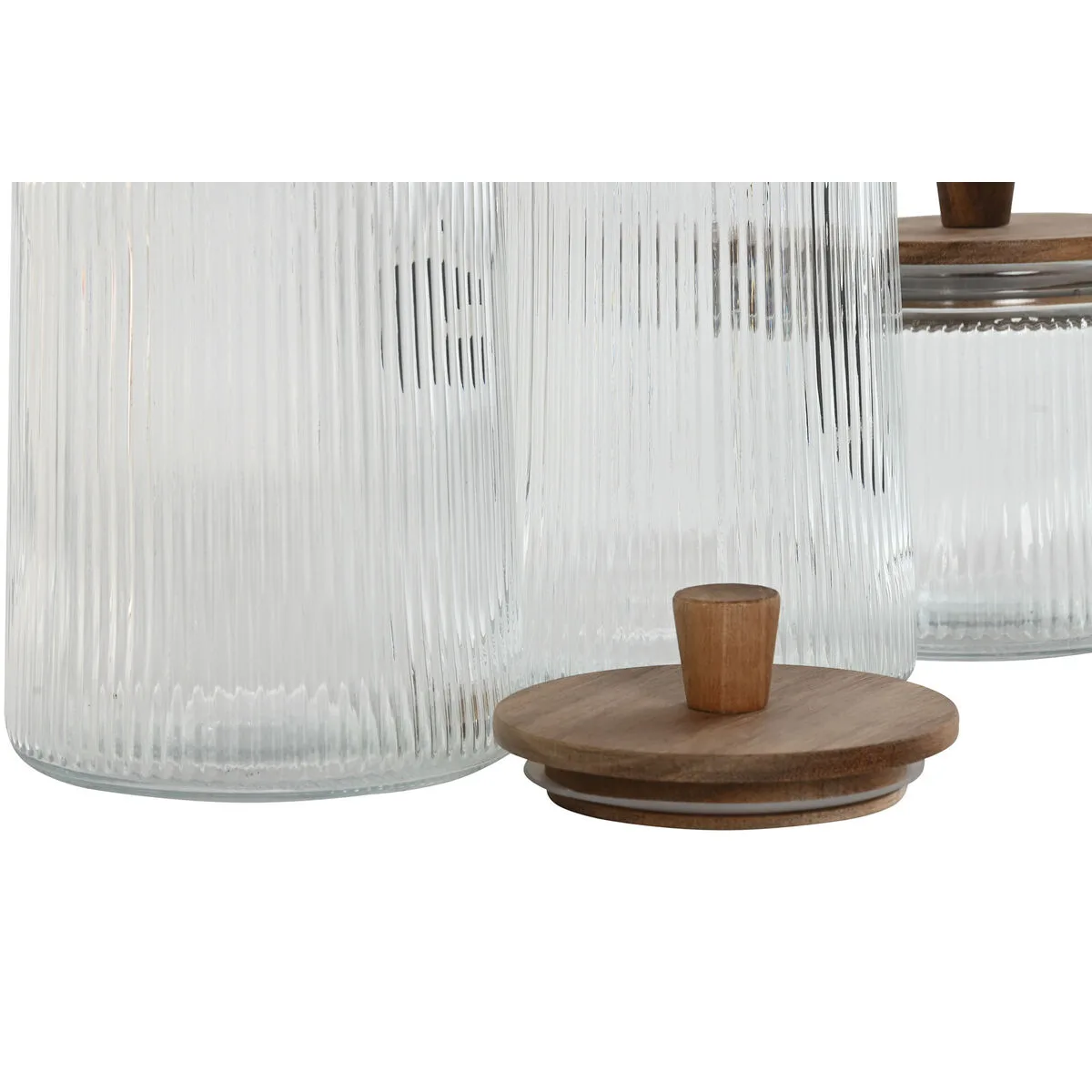 Set de 3 boites home esprit transparent verre acacia 1 8 l 3 pieces s305950943. Tendance, confort et qualité : la trilogie gagnante de Diaytar Mode.
