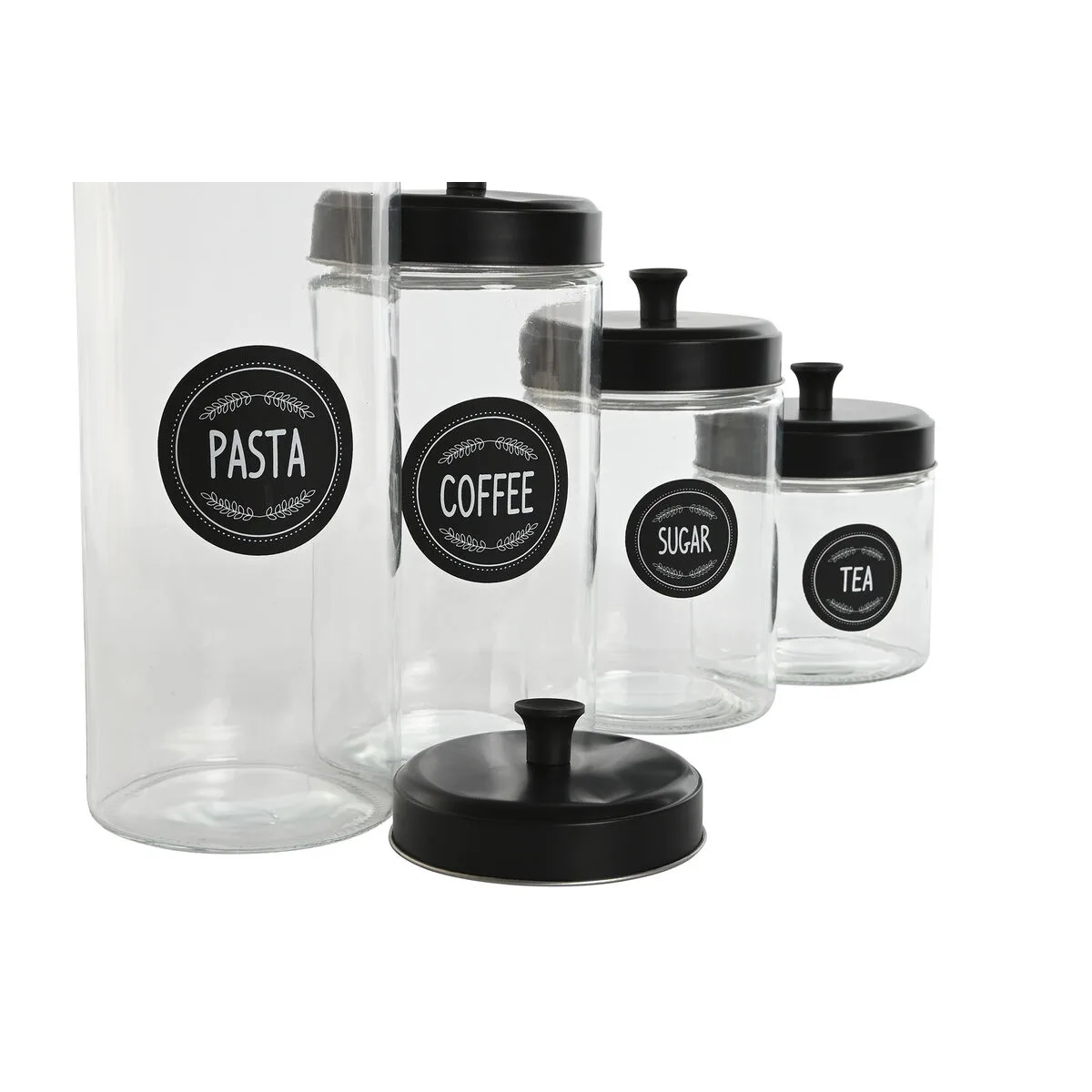 Set de 4 boites home esprit noir metal verre 1 l 1 5 l 1 8 l 10 4 x 10 4 x 26 4 cm s305514982. Diaytar, c'est le cercle vertueux : des produits de qualité qui améliorent votre vie, qui vous rendent heureux, alors vous revenez.