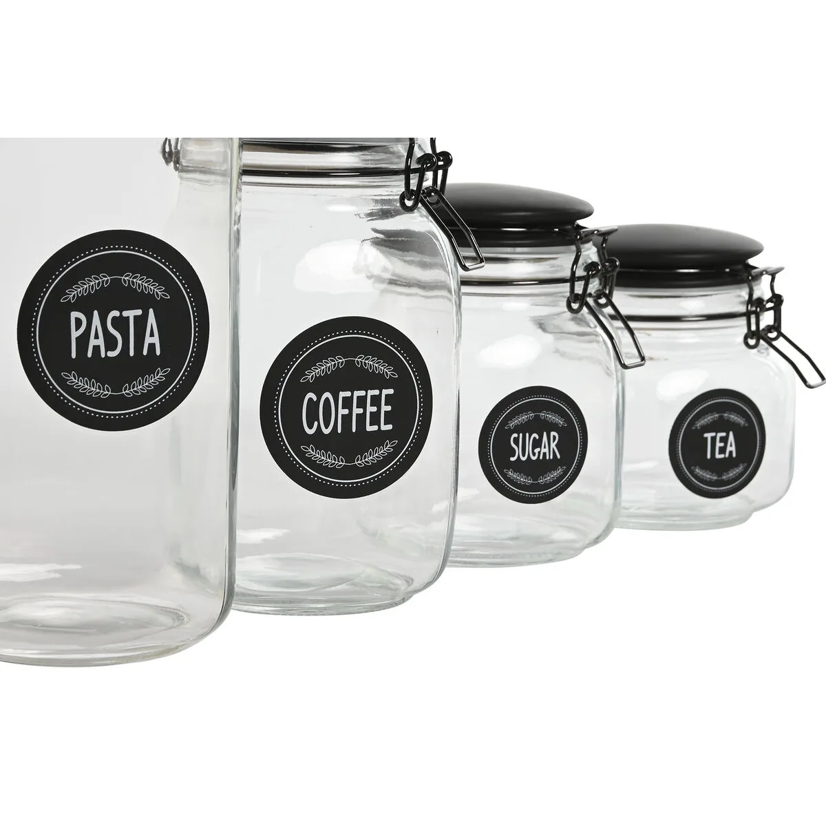 Set de 4 boites home esprit noir metal verre 2 l 11 4 x 11 4 x 26 7 cm s305515087. Plongez dans l'univers Diaytar où chaque produit raconte une histoire.