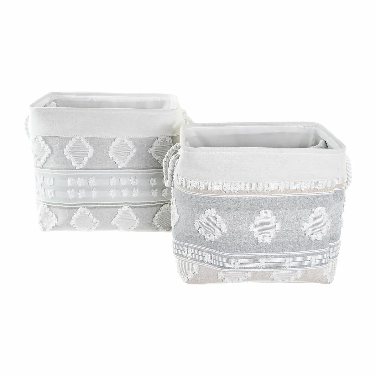 Set de basket dkd home decor 45 x 35 x 40 cm gris s303916845. Notre mission : éradiquer le superflu pour ne vous proposer que l'essentiel... mais en beaucoup plus stylé. Bienvenue chez Diaytar.