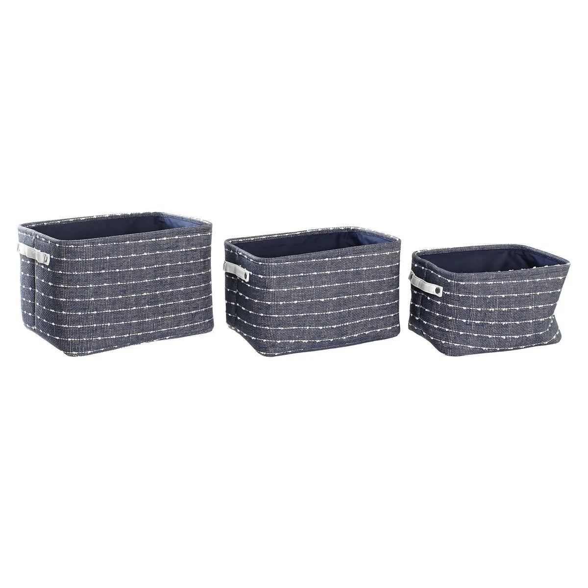 Set de basket dkd home decor blanc blue marine 38 x 28 x 25 cm 3 pieces 3 unites s302888445. Les dernières tendances mode vous attendent chez Diaytar !