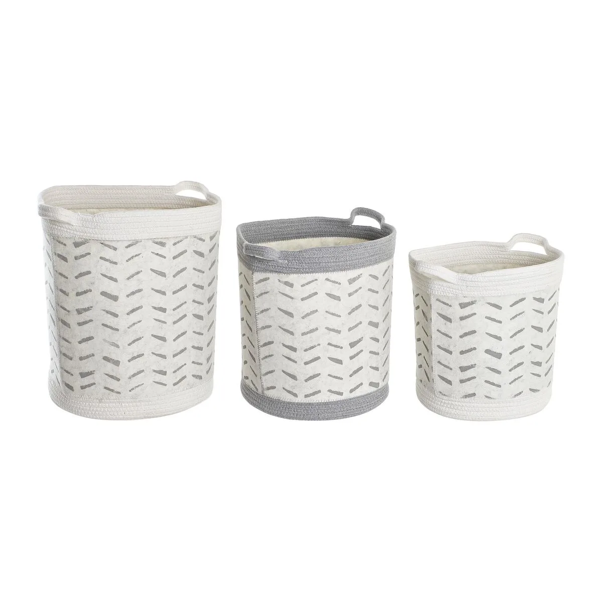 Set de basket dkd home decor blanc gris 35 x 35 x 40 cm 3 pieces s303916971. Explorez la galerie virtuelle Diaytar et laissez-vous séduire par nos produits généraux tendance et nos inventions électroniques exclusives