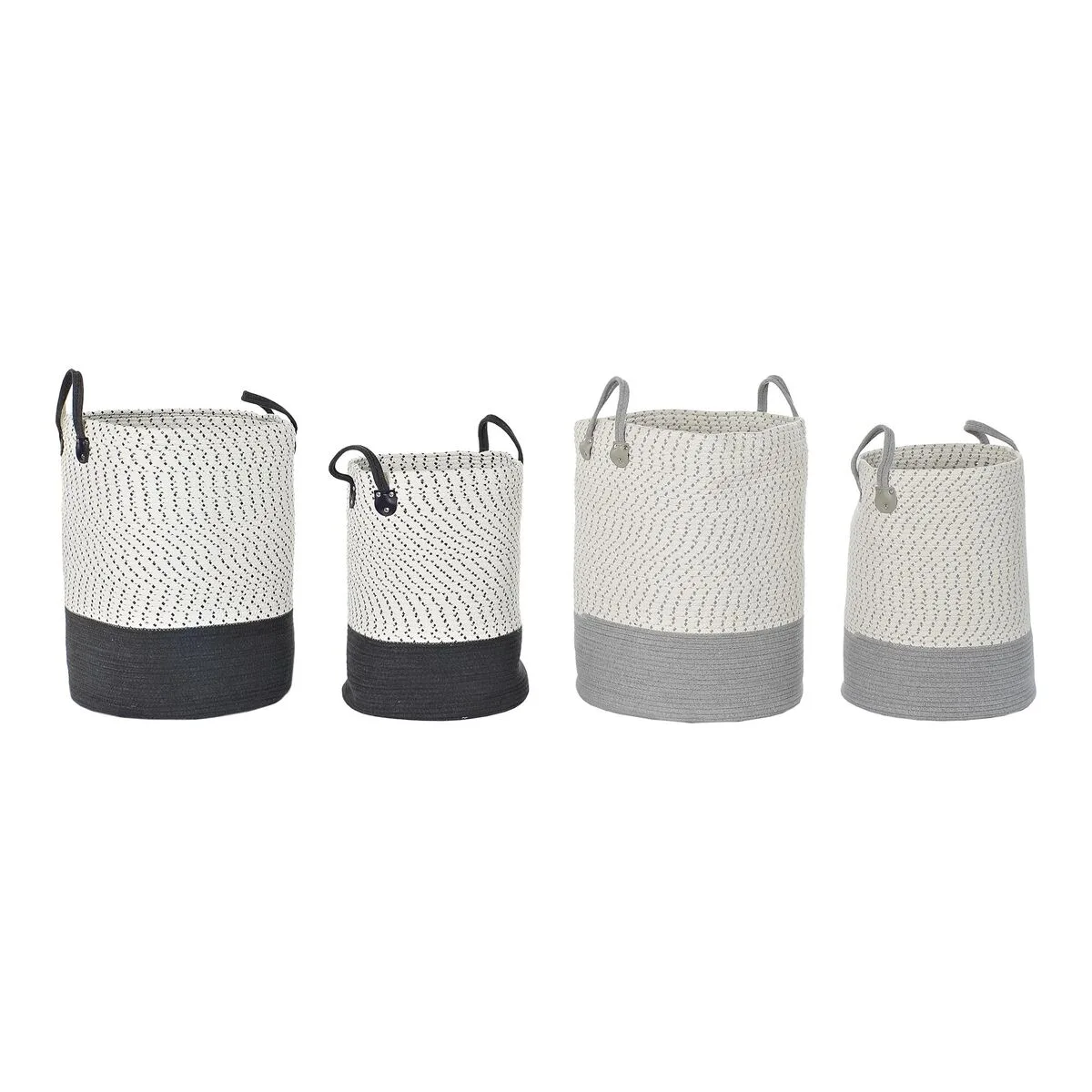 Set de basket dkd home decor blanc gris gris clair 2 pieces 2 unites s302892638. Révélez votre style avec la collection capsule Diaytar, limitée et exclusive.